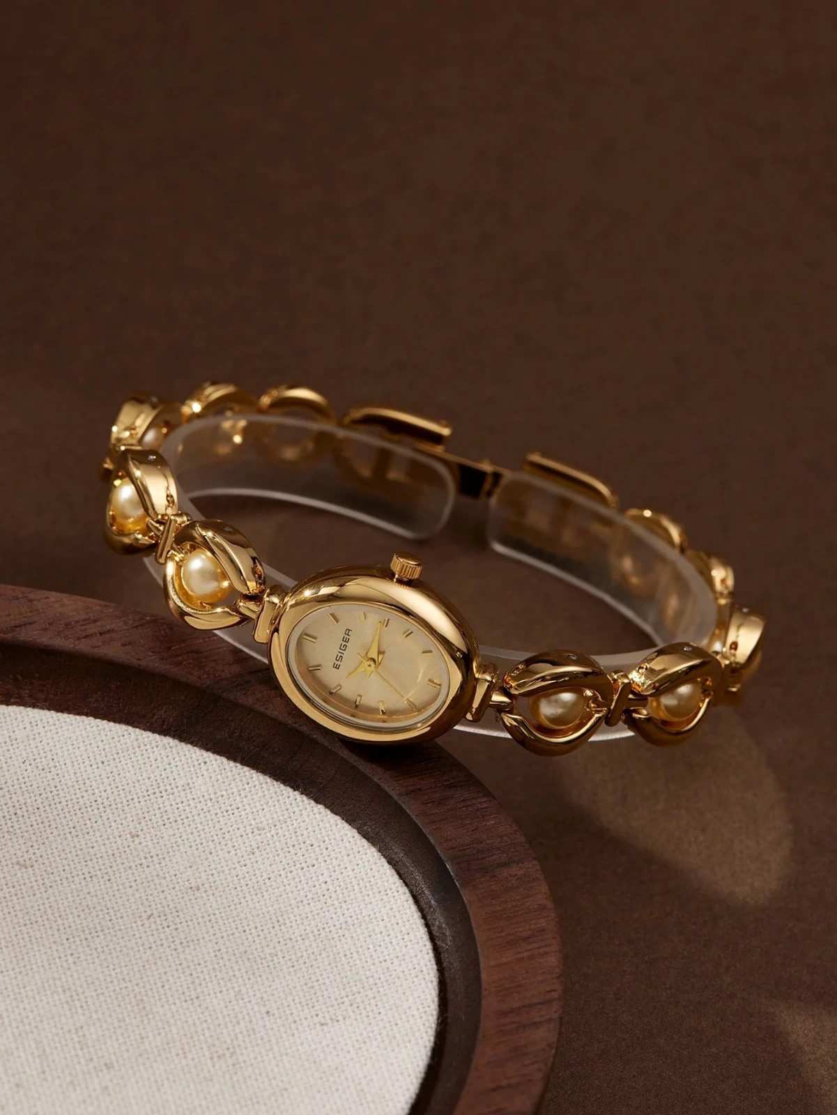 Gold French Vintage Style Unique Dainty Women’s Wrist Watch Trendy Cute Gift