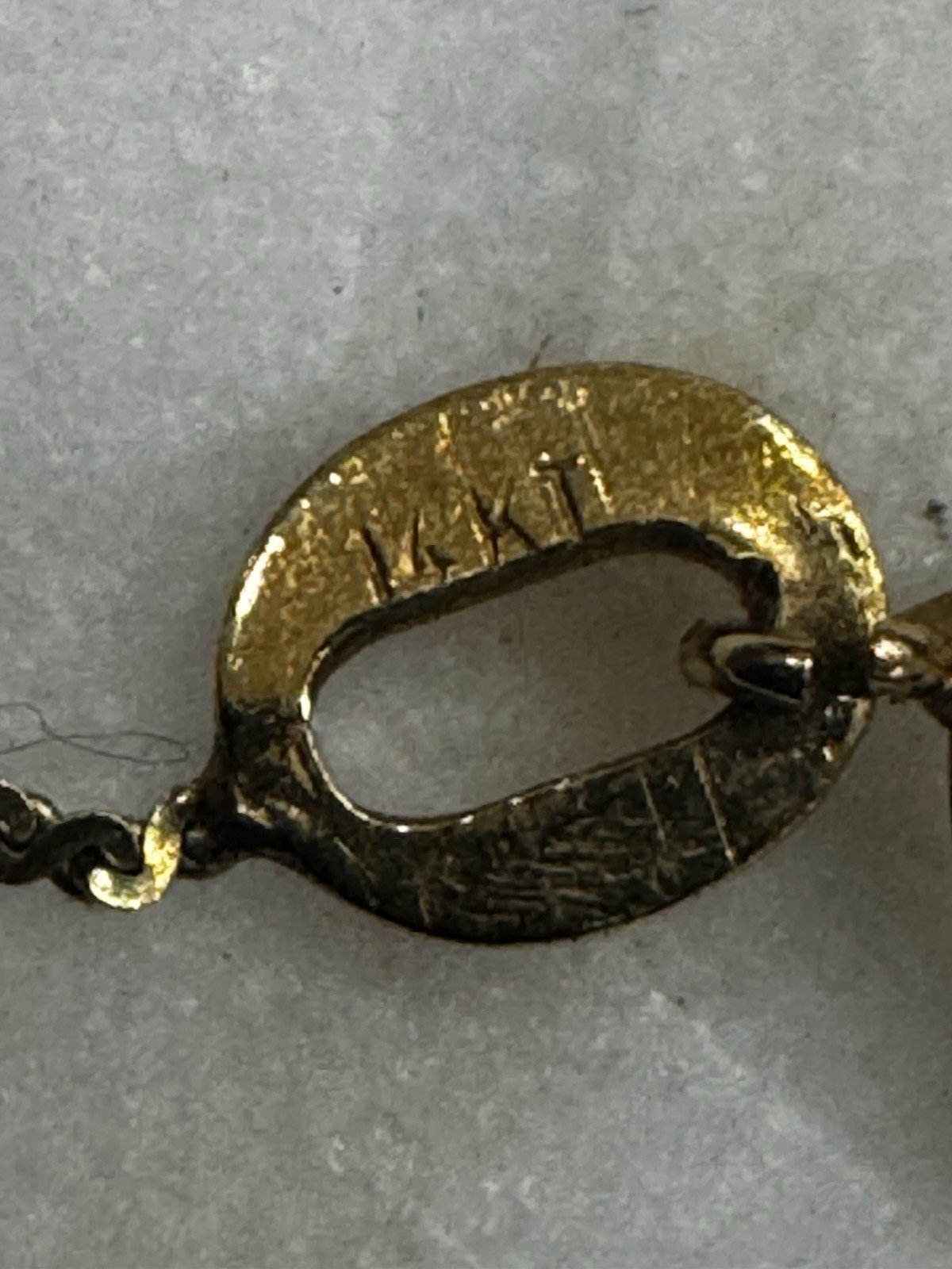 Vintage Solid 14K Yellow Gold Serpentine Chain Bracelet 7″ 0.5g Italy