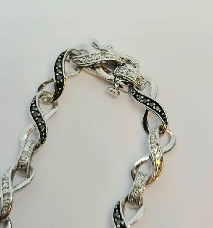 925 Sterling Silver 6.5 Inch Marcasite Bracelet