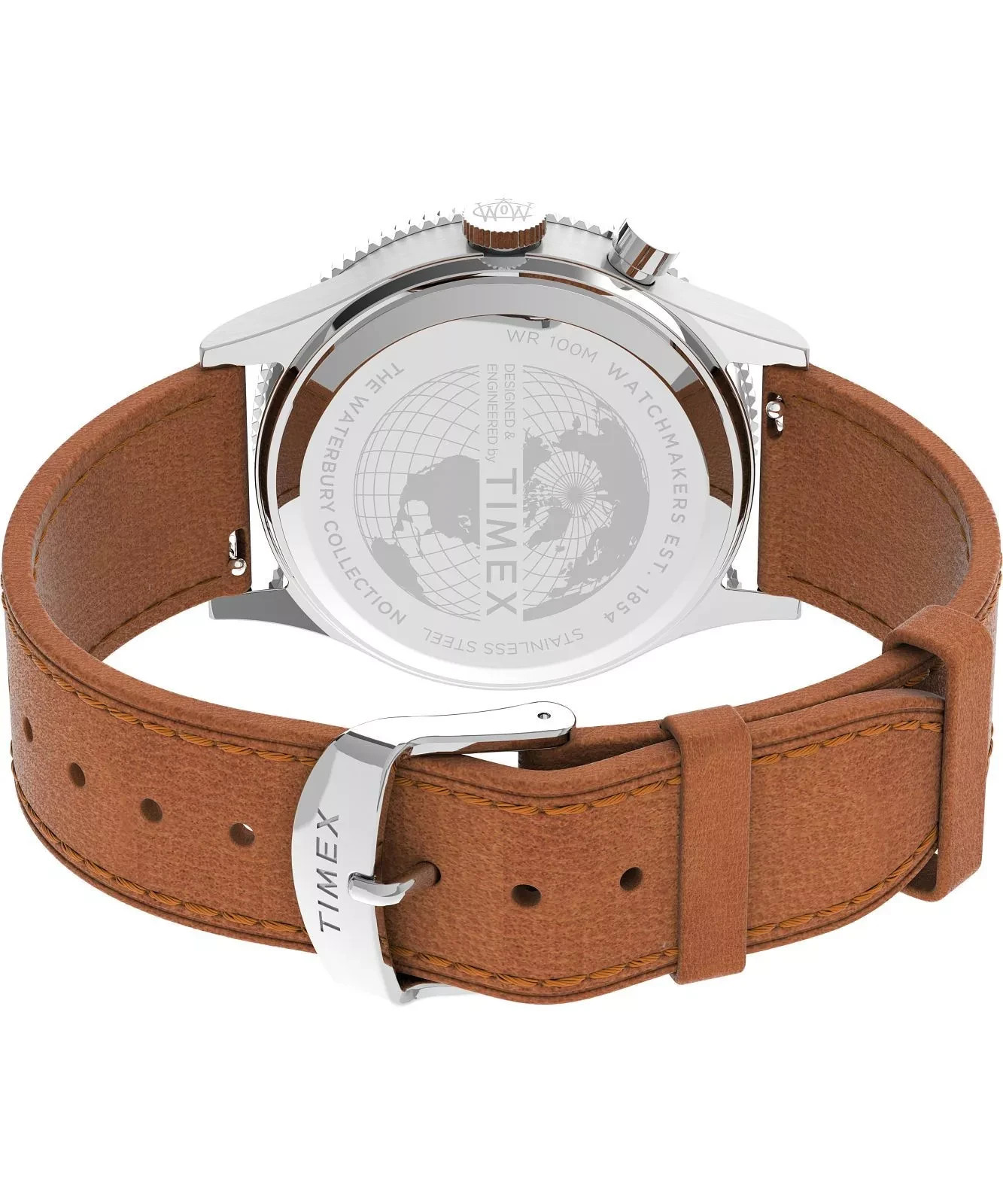 Timex Waterbury Traditional GMT Quartz Coke Bezel Men’s Watch TW2V74000VQ New