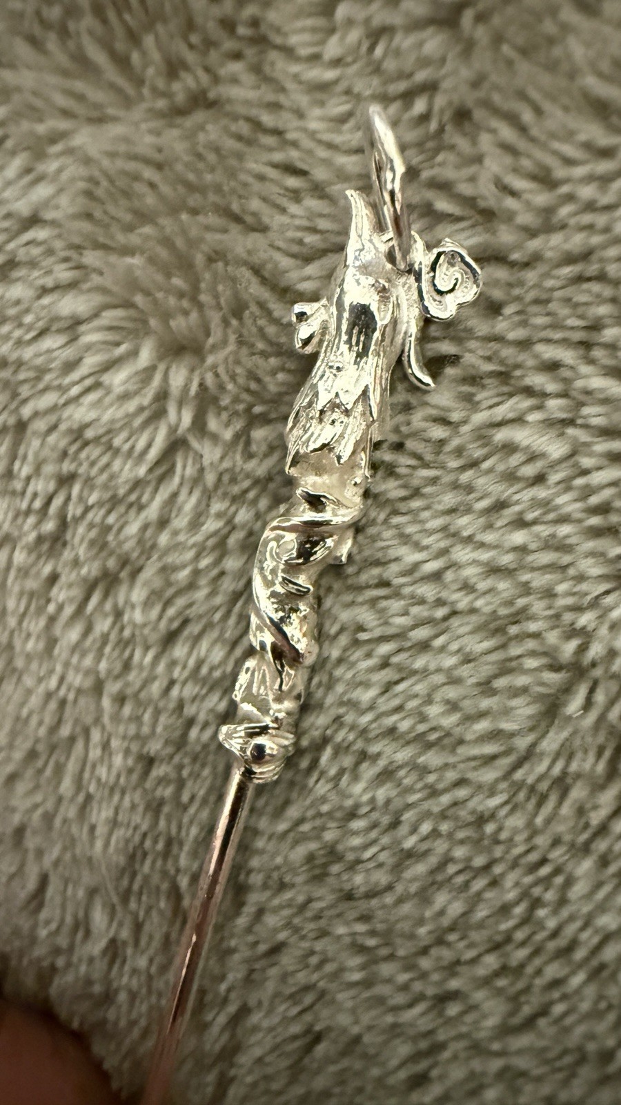 Pure .990 Sterling Silver Phoenix Spoon Pendant (Ear Pick)