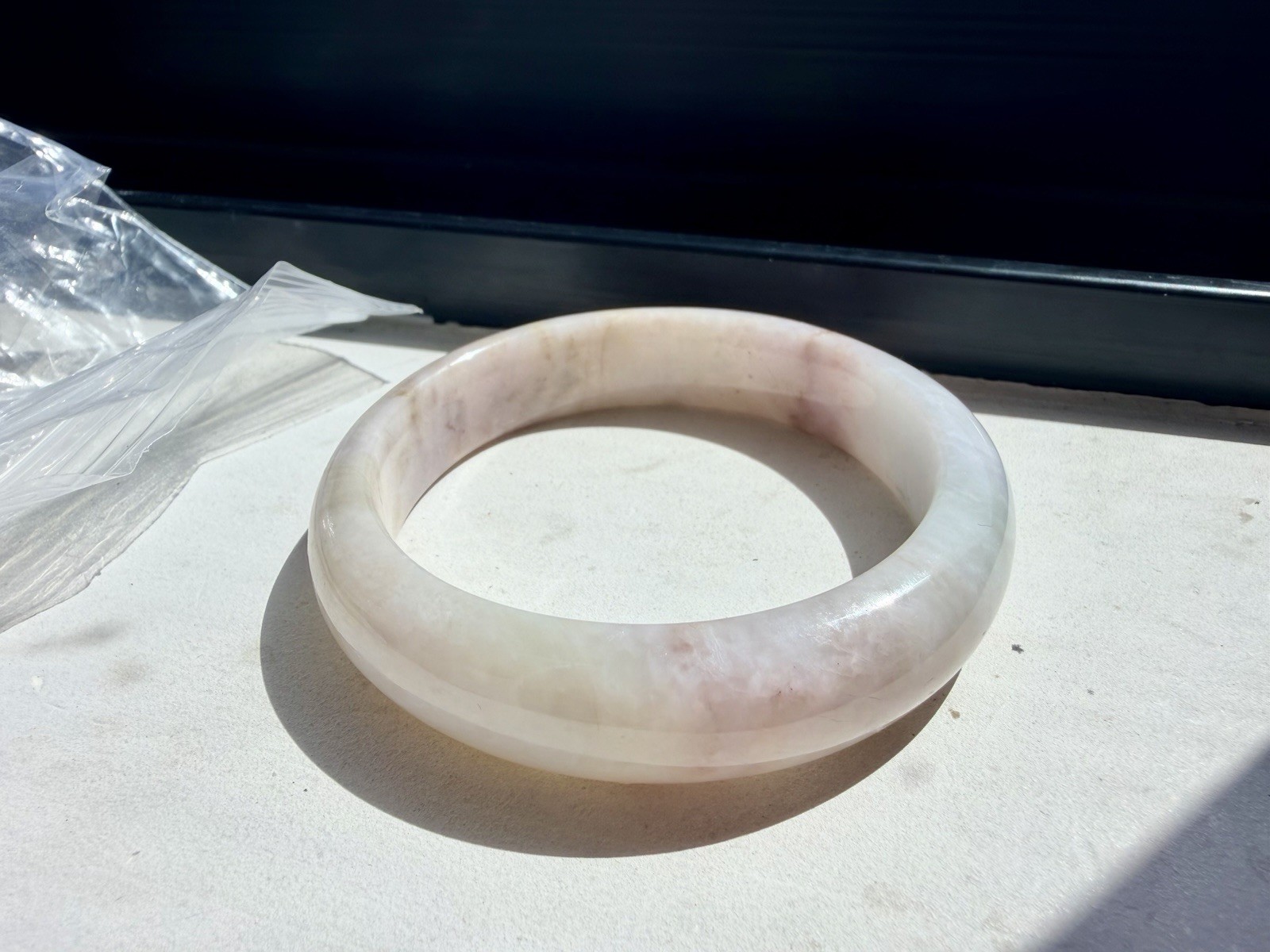 Burma Jadeite Bangle 59m pinky red Type A Burmese Jade Fully Translucent