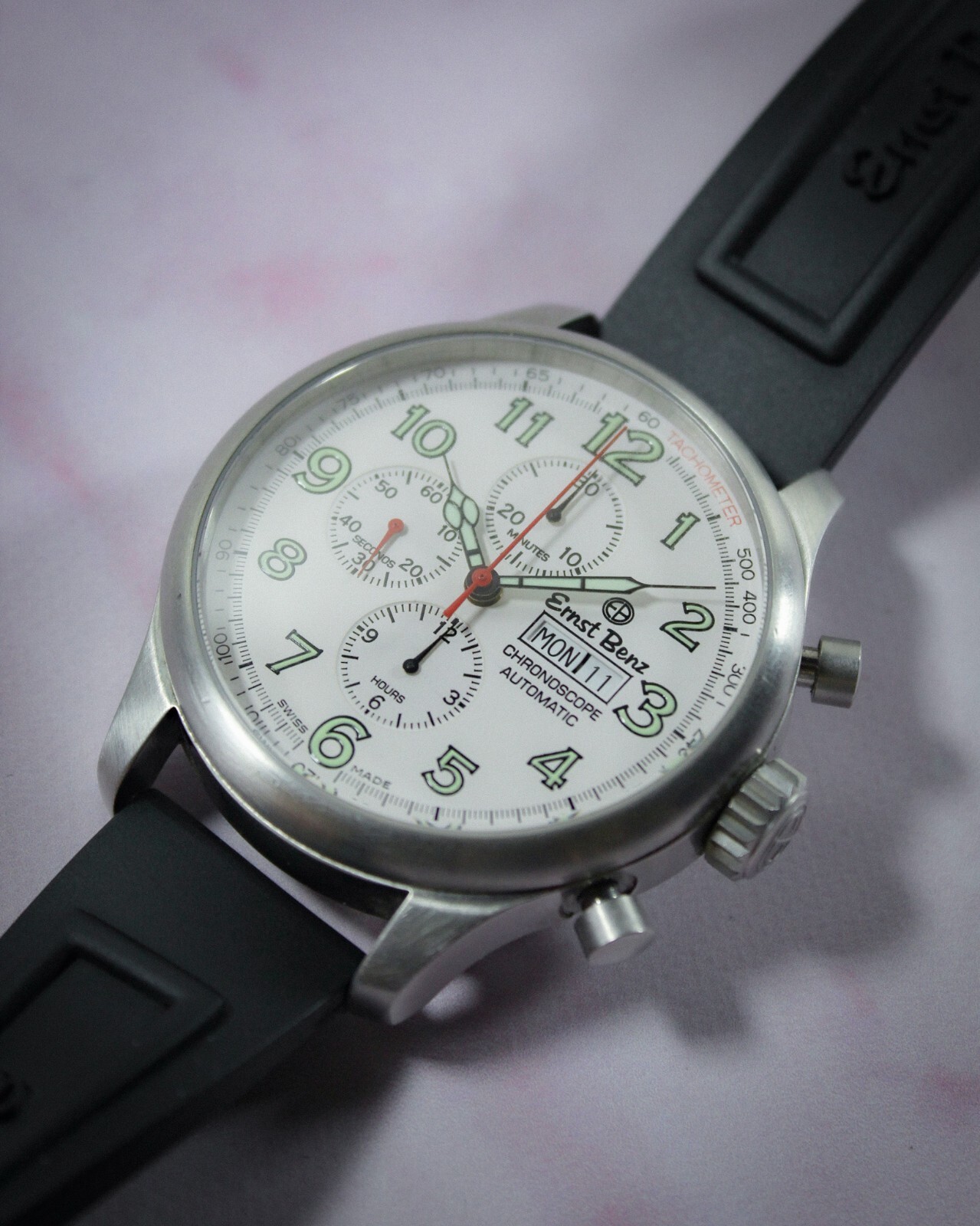 Ernst Benz Chronoscope 47mm Automatic Chronograph Mens Watch
