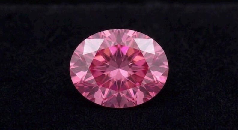 AAA 2 Ct Fancy Pink Color Oval Cut VVS1 Diamond premium Quality Gemston7x9 mm