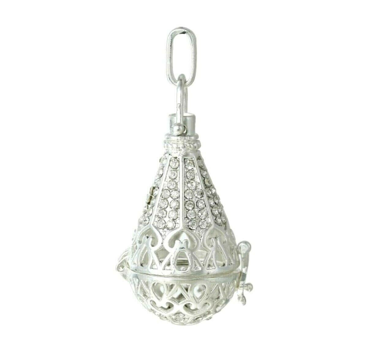 Filigree Teardrop Locket Pendant Pregnancy Chime Ball Angel Mexican Bola Harmony