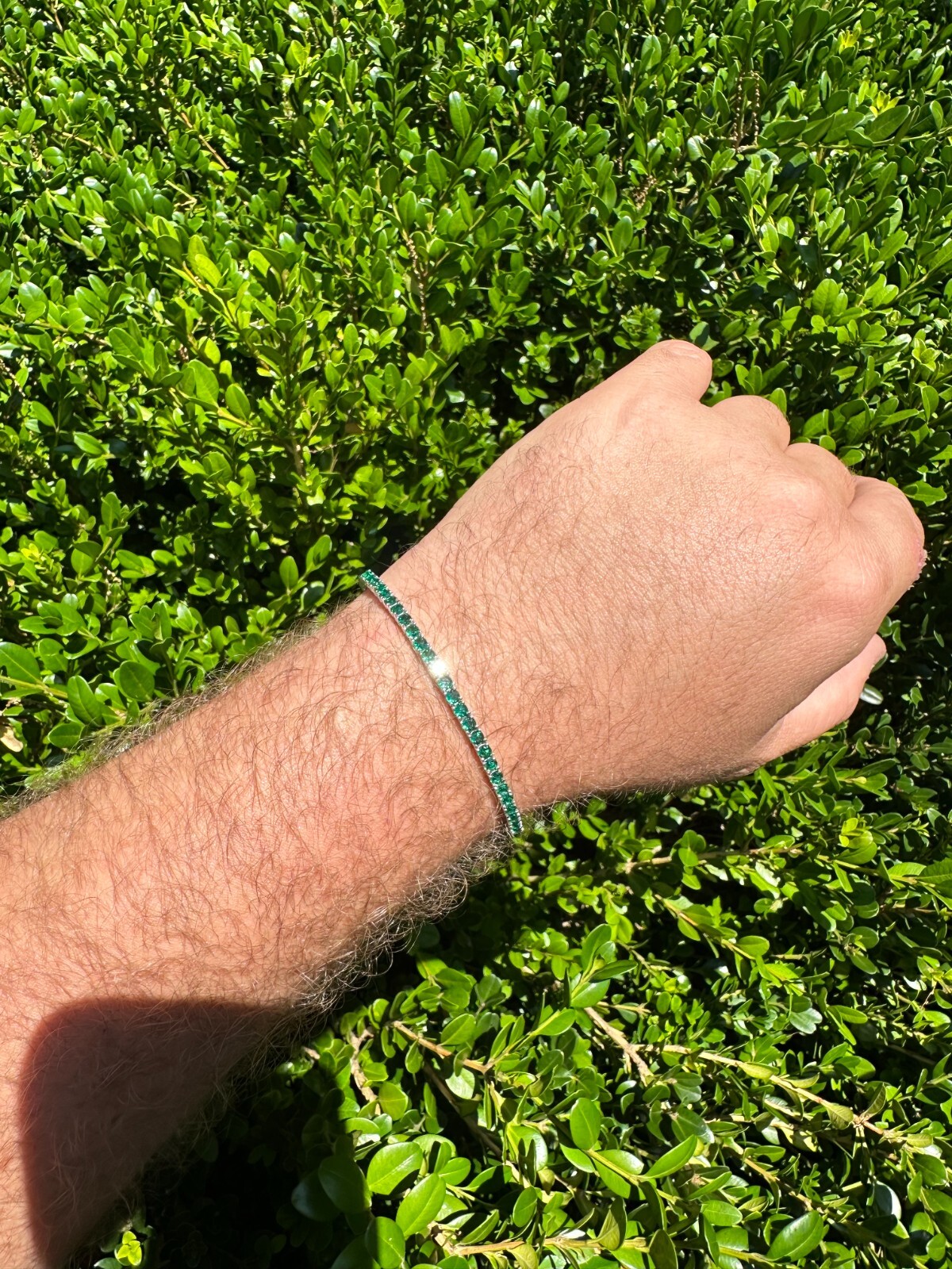 3mm Green CZ Tennis Bracelet Real Iced 925 Sterling Silver Mens Ladies 6-8.5″