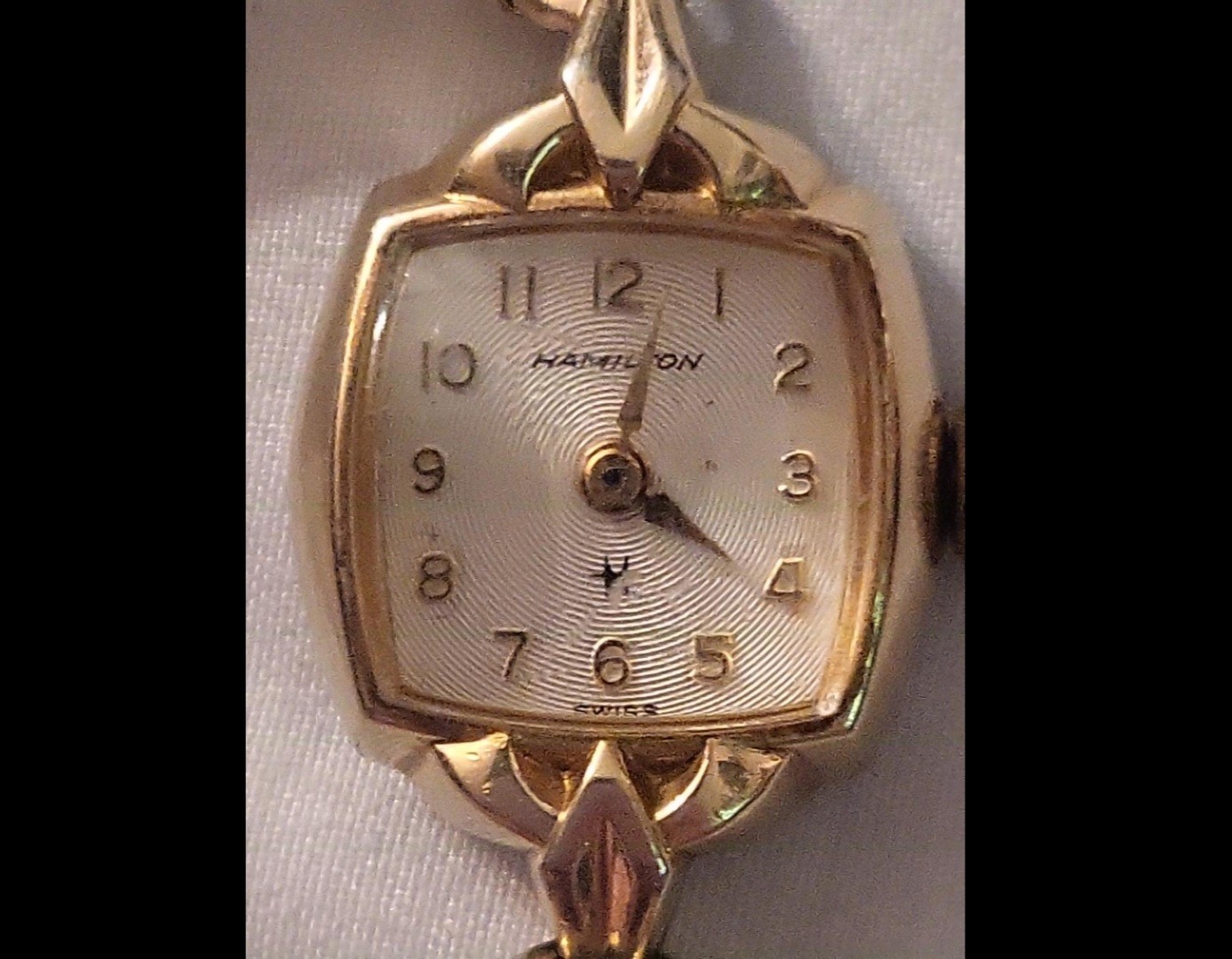 Vintage Hamilton Ladies Mechanical Watch 10K RGP Bezel Kreisler Band Swiss
