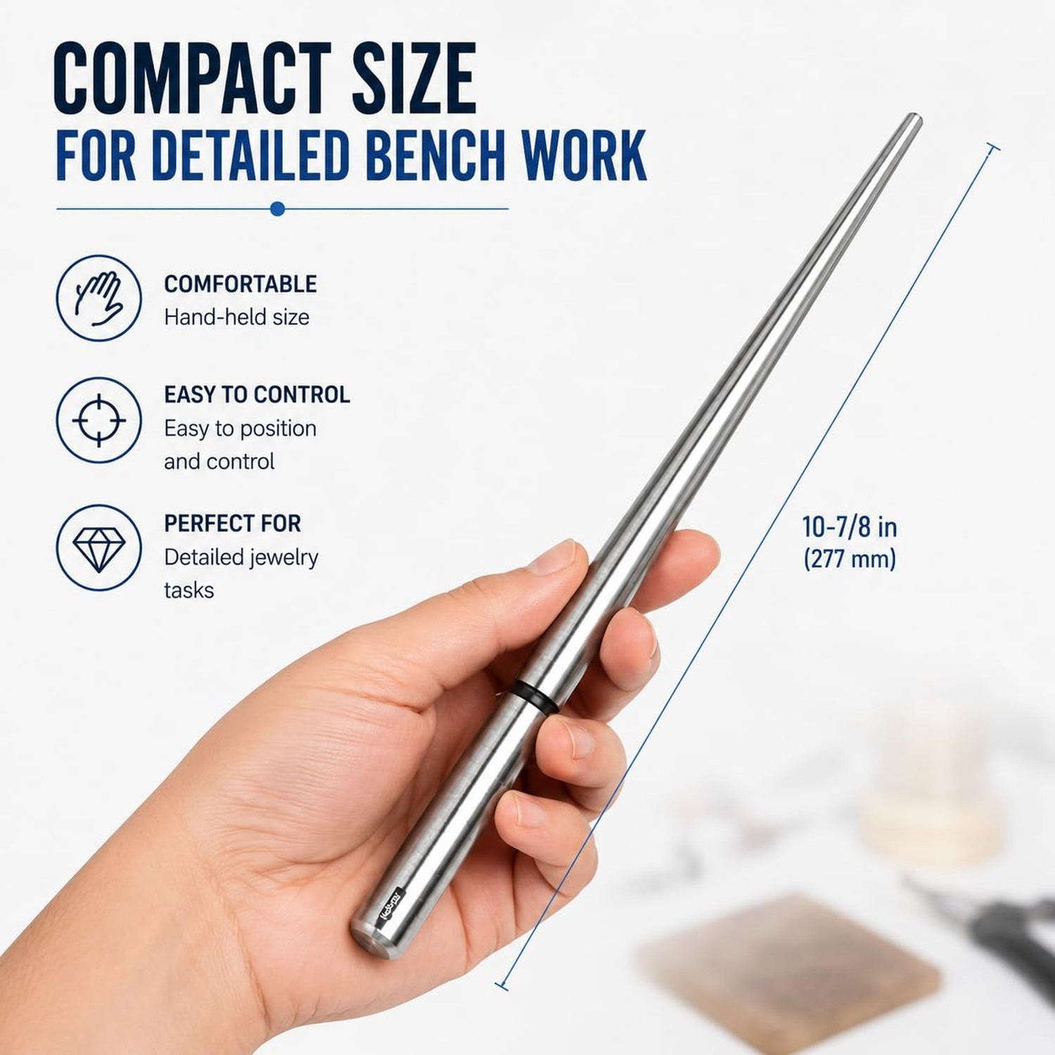 WAYMIL Round Bezel Forming Mandrel, Hardened Steel Tapered Jewelry Mandrel fo…