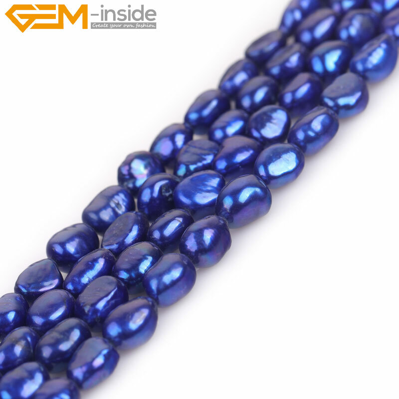 Freeform Assorted Color 8mm Pearls Loose Beads For Jewelry Making 15″ Enhanced
