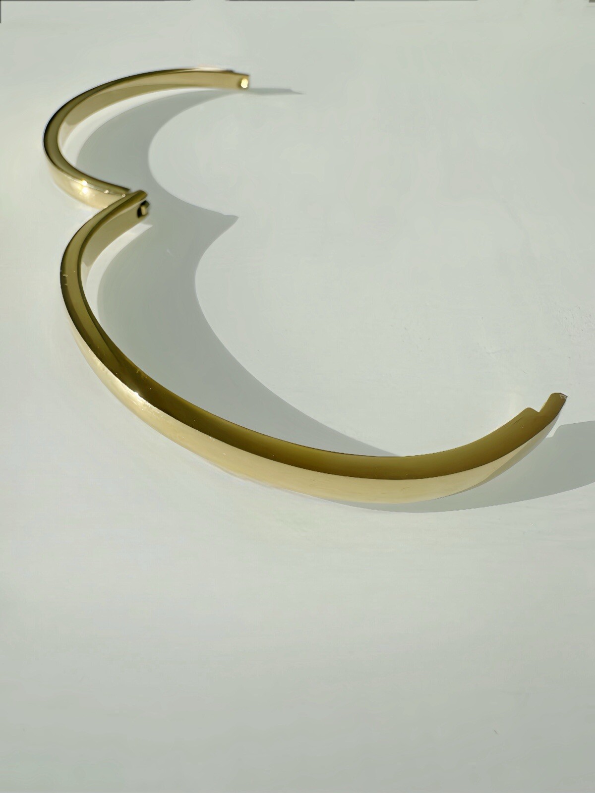 Pack of 2 -(1 Silver + 1 gold) Stainless Steel Plain Tarnish-Free Bangle Size 7