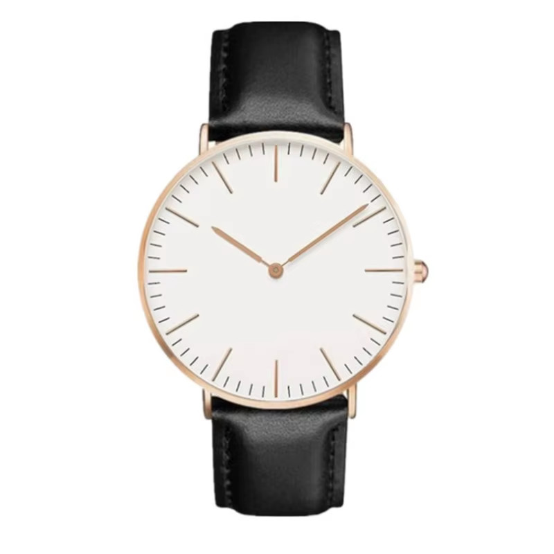 Luxury Women’s Watch Rose Gold Shell Dial Leather Strap Fashion Gift