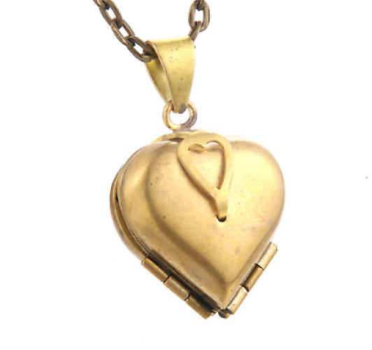 Four Photo Locket, Heart Shaped Locket Necklace Gold Jewelry – Gift