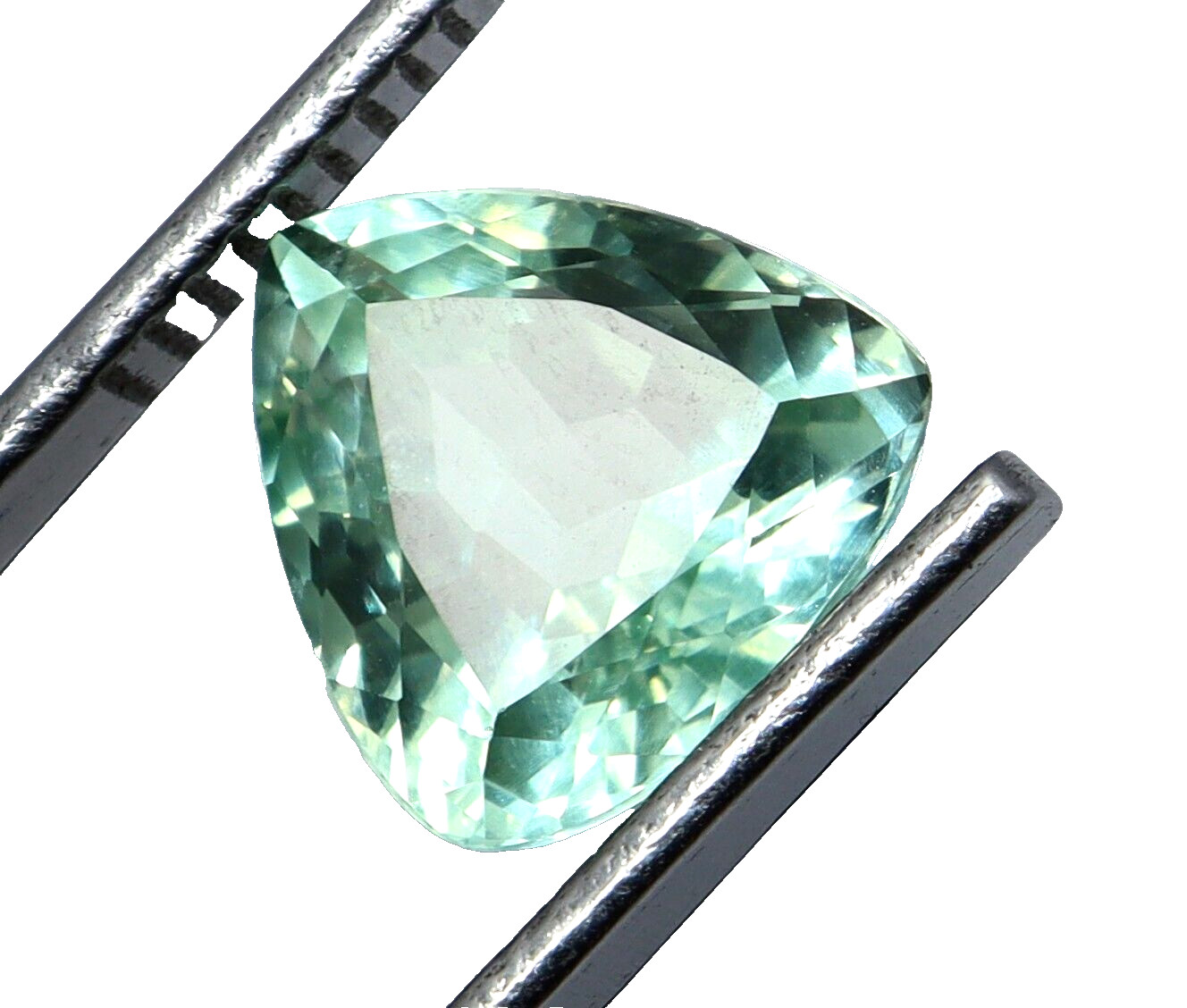 Natural 6.95 Ct Trillion Cut Green Montana Sapphire CERTIFIED Loose Gemstone