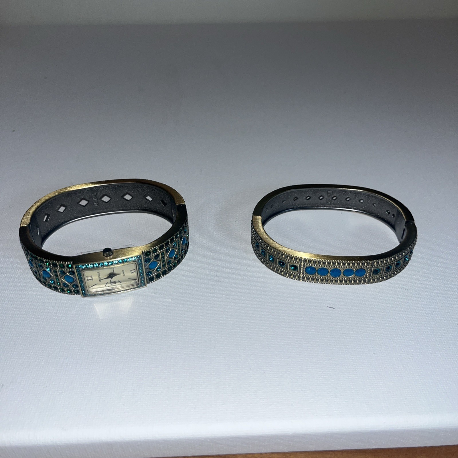 Heidi Daus “Double Trouble” Crystal Bangle And Watch Set NIB With Tags