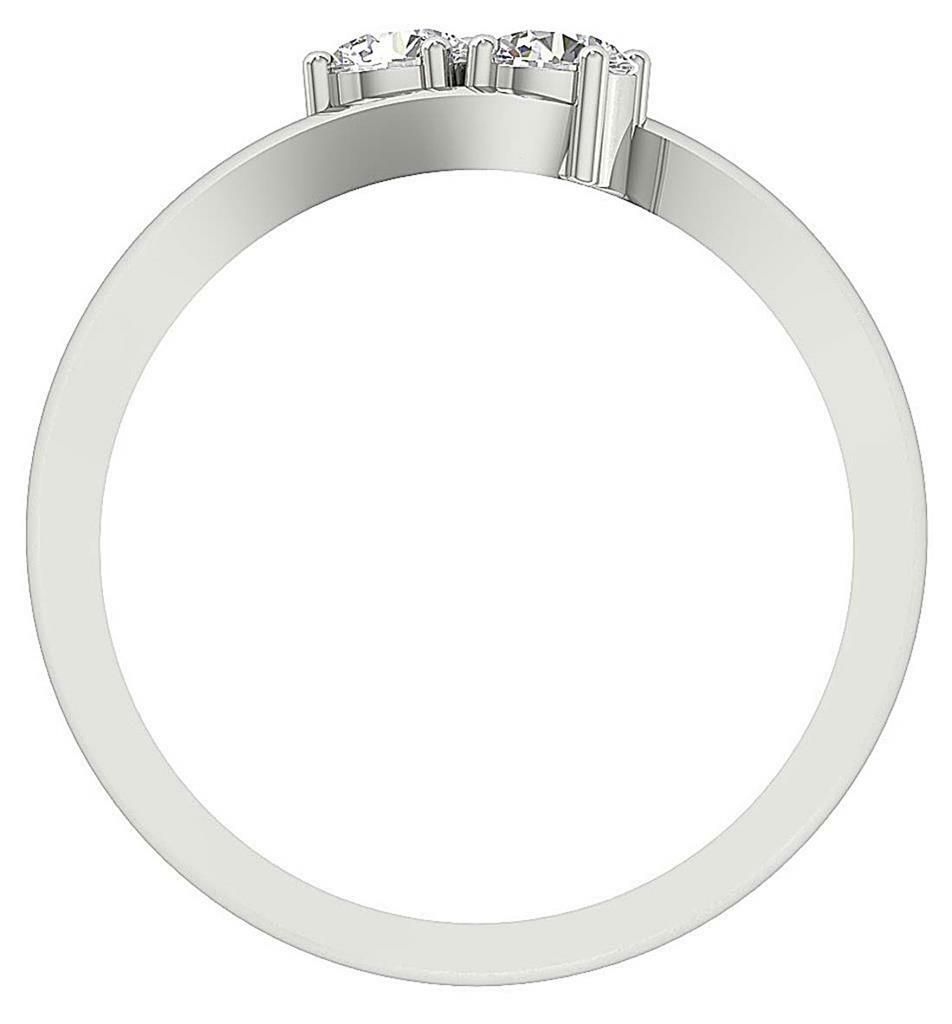 Forever Us 2 Stone Annicersary Ring I1 G 0.55Carat Genuine Diamond 14K Rose Gold