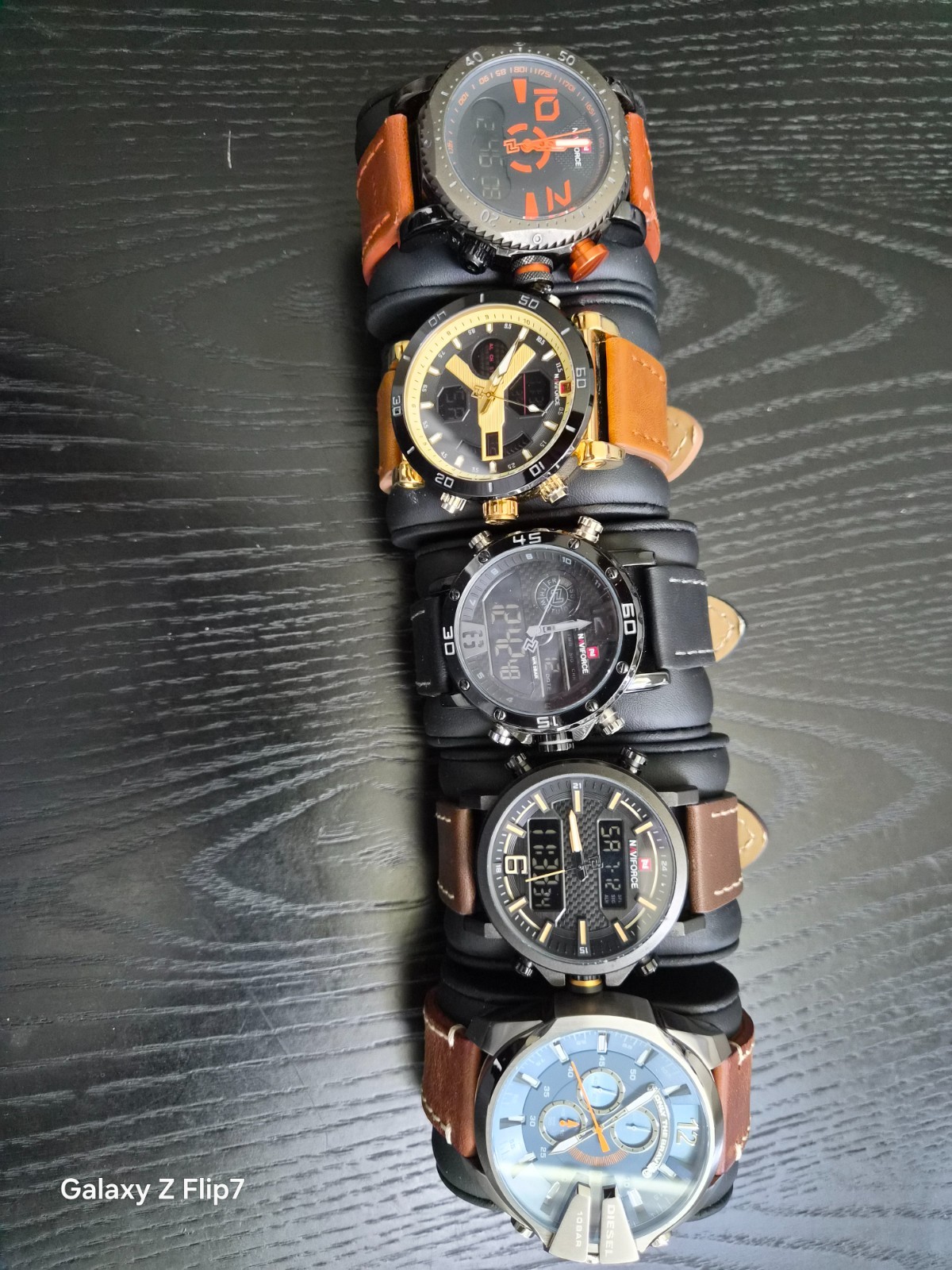 4 naviforce watches/ 1 diesel watch. Price is for all 5 together
