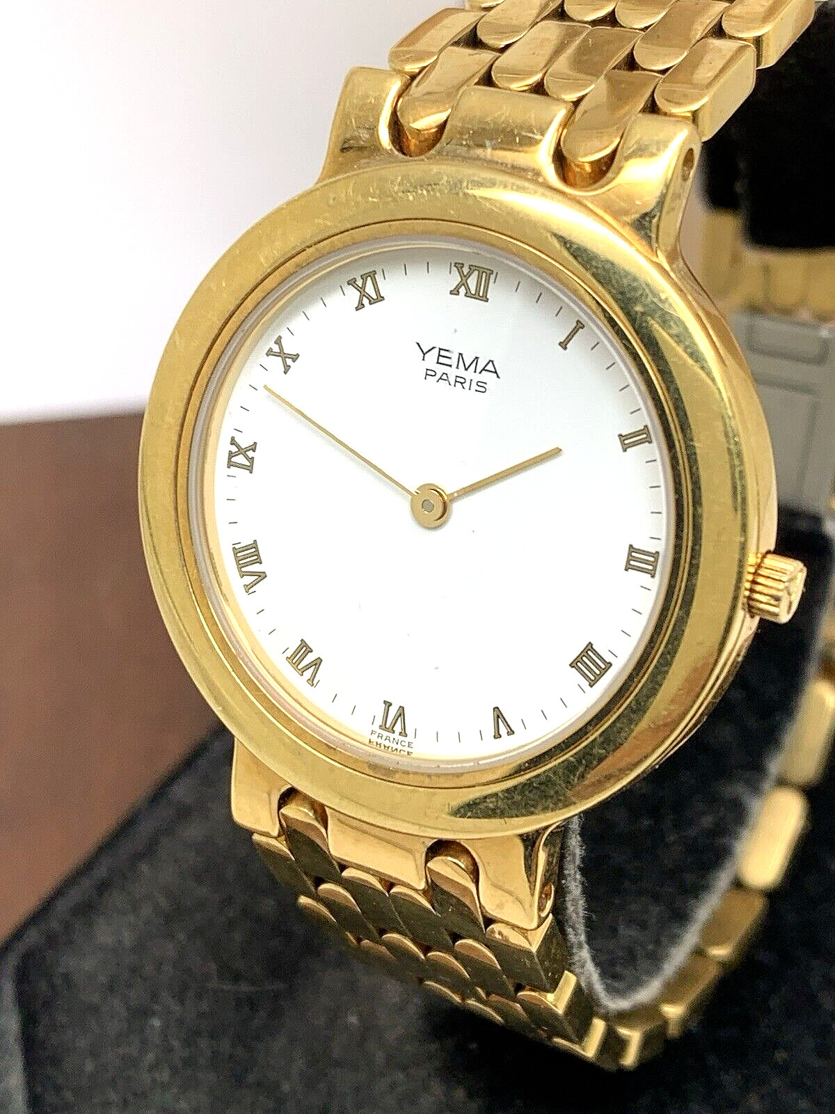 Yema Paris Unisex Watch Y5ZQ43 Quartz White Dial Gold Stainless Steel 34mm