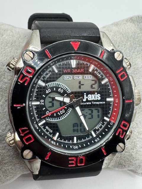 Men’s J-AXIS BG1046 Ana+Digi Quartz Sport Watch New Battery