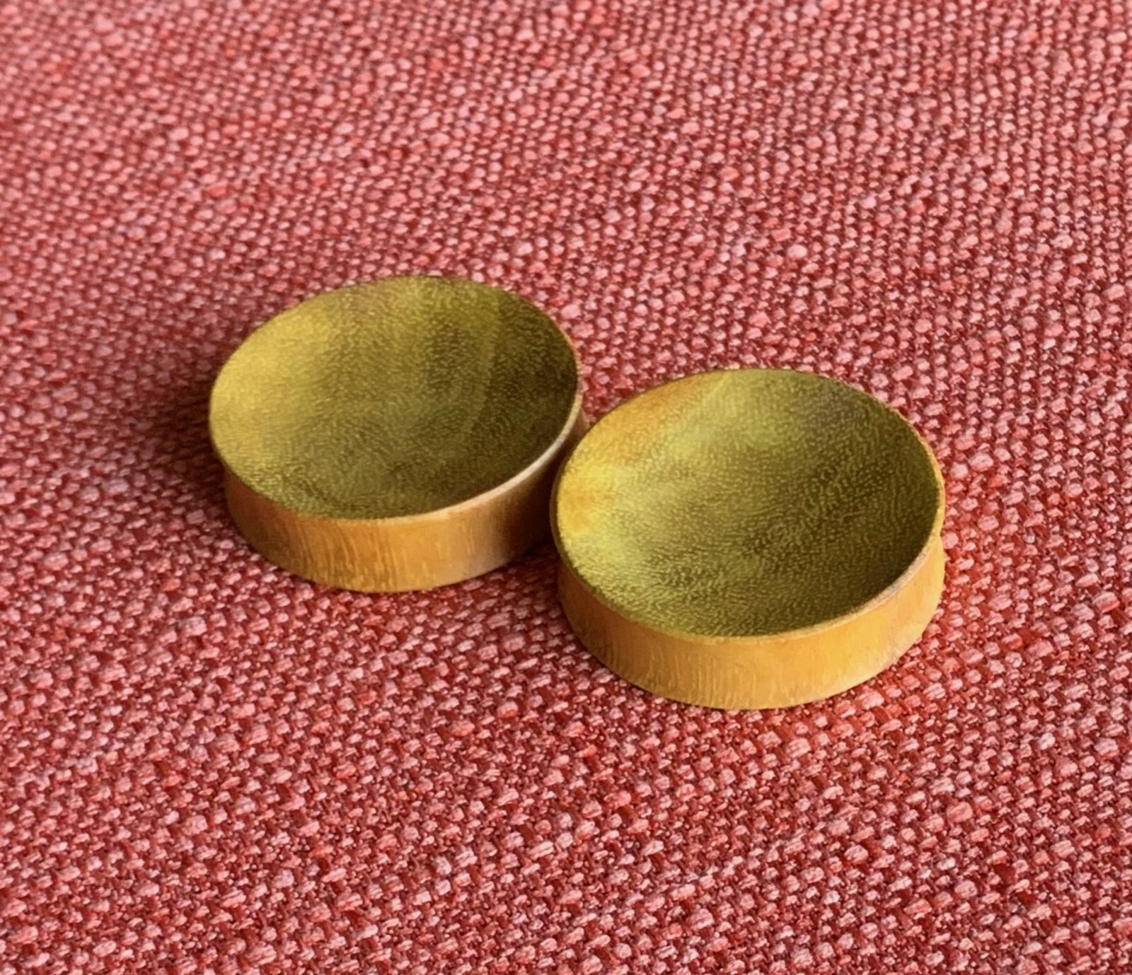 PAIR Concave Jackfruit Wood Plugs Gauges Earlet Organic Body Jewelry Large Sizes