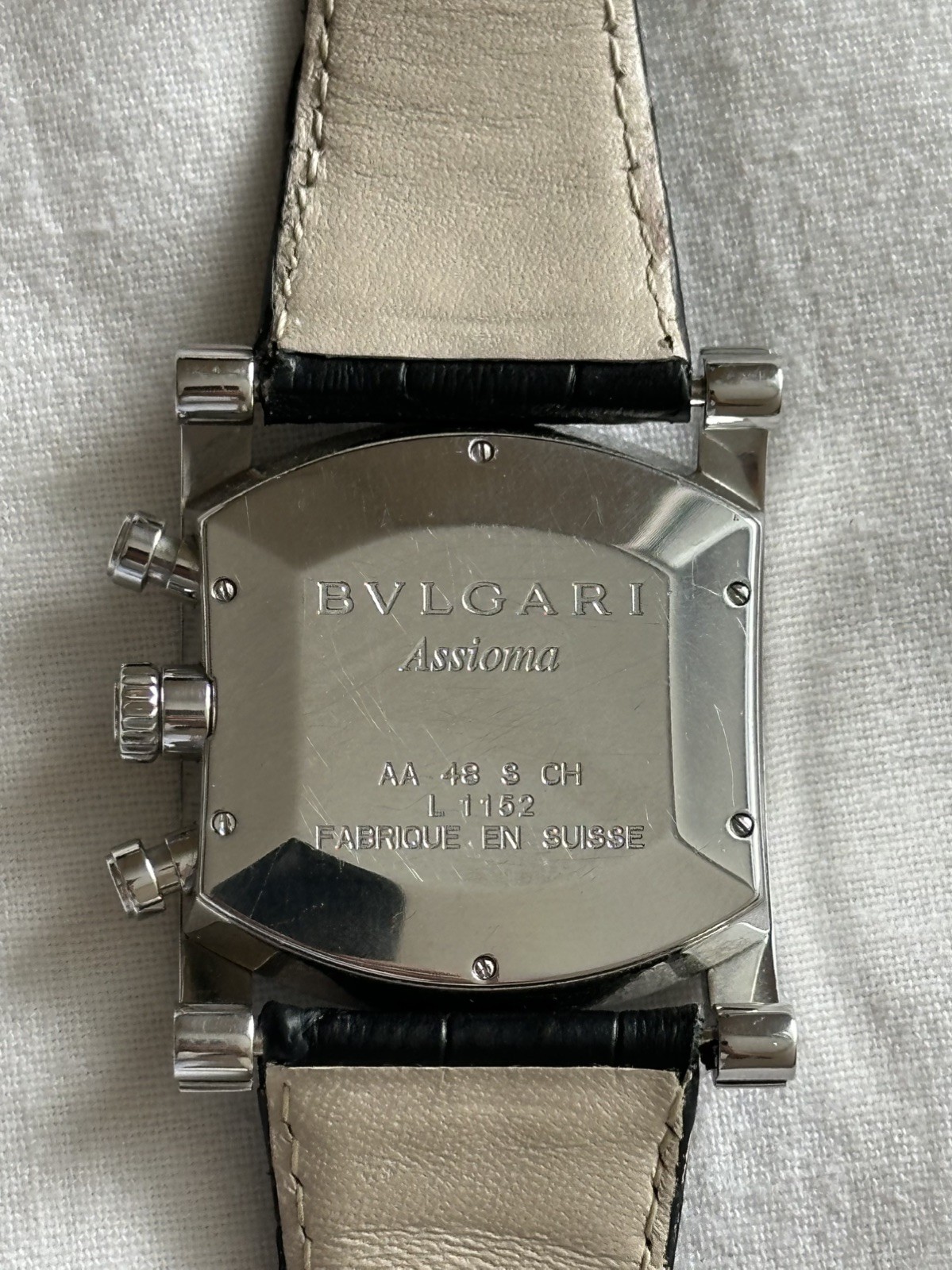 Gents Bvlgari Assioma Automatic Chronograph Black Dial