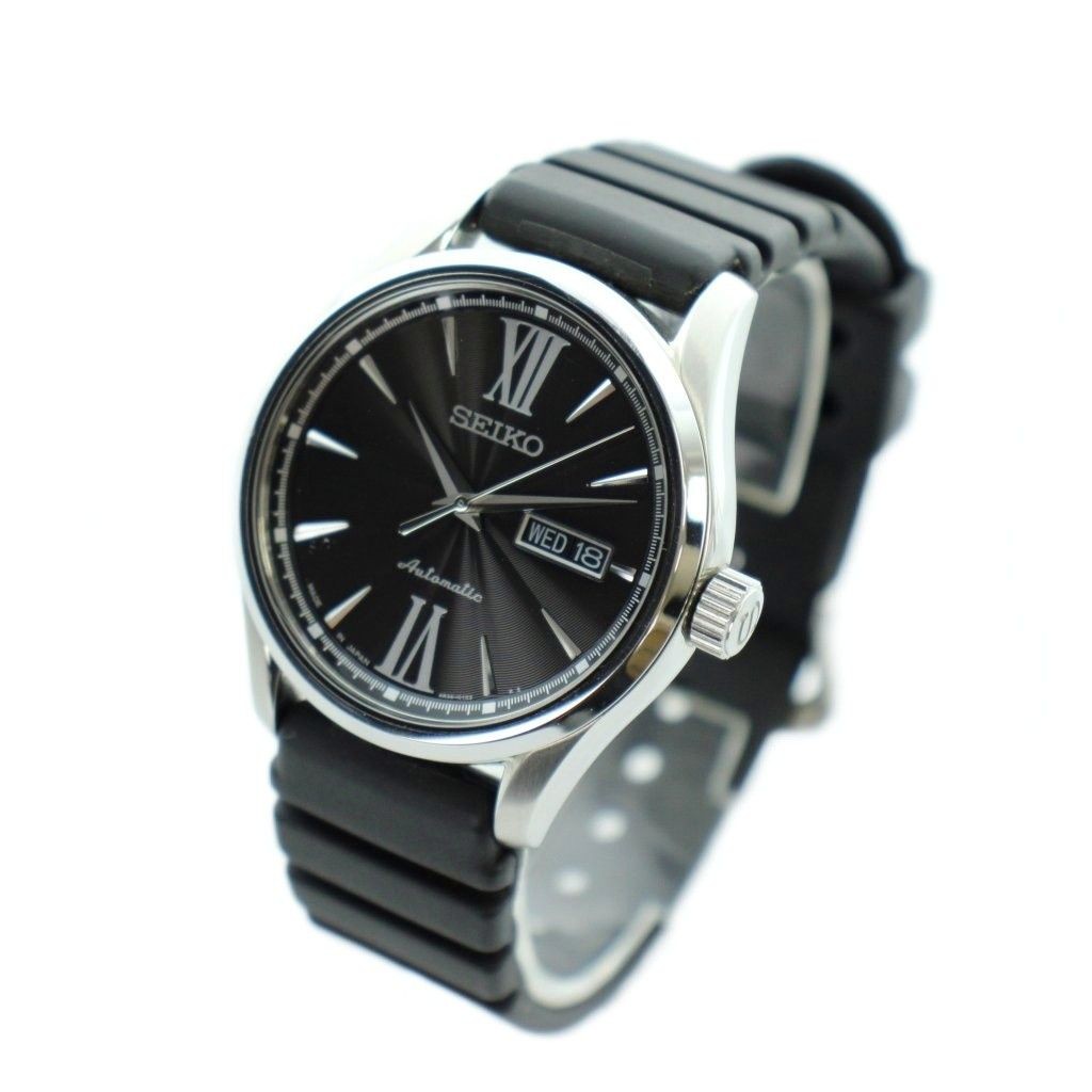 SEIKO 4R36 01L0 Presage Watch Automatic Date Calendar Roman Black Dial Silver GY