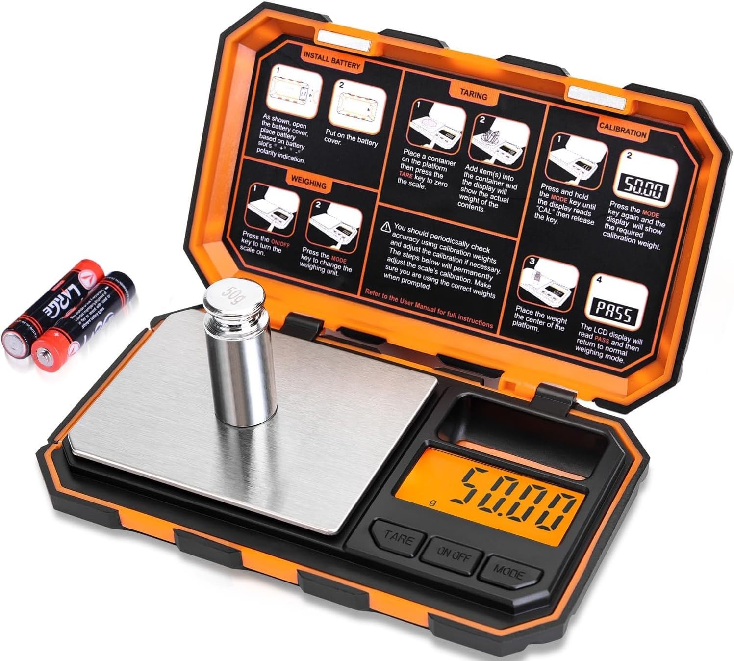 Precision Digital Pocket Scale 500g x 0.01g with LCD Display & Tare Function
