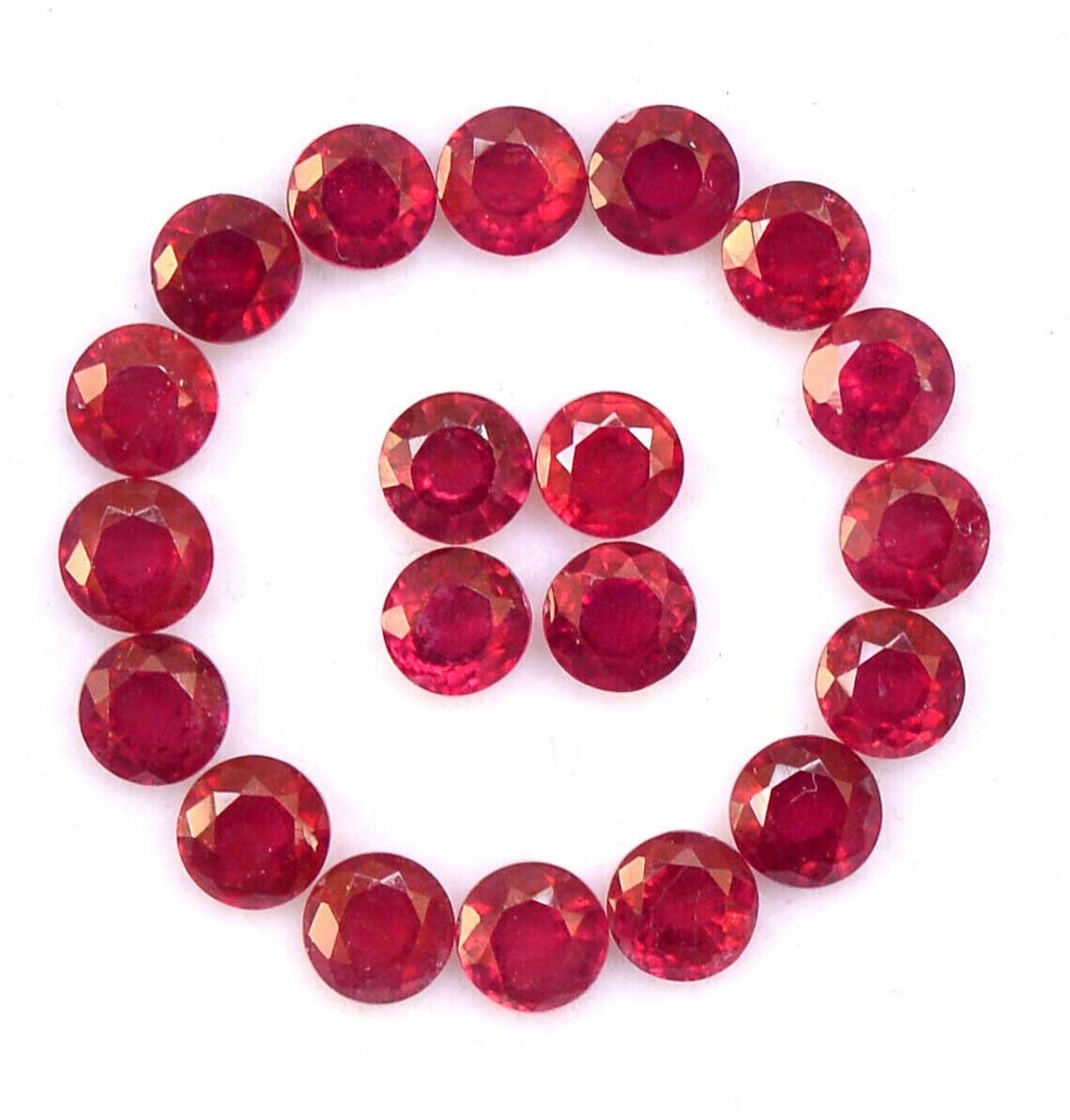 NATURAL RED RUBY 3 MM ROUND FACETED CUT LOOSE EGL CERTIFIED GEMSTONE 10 PCS