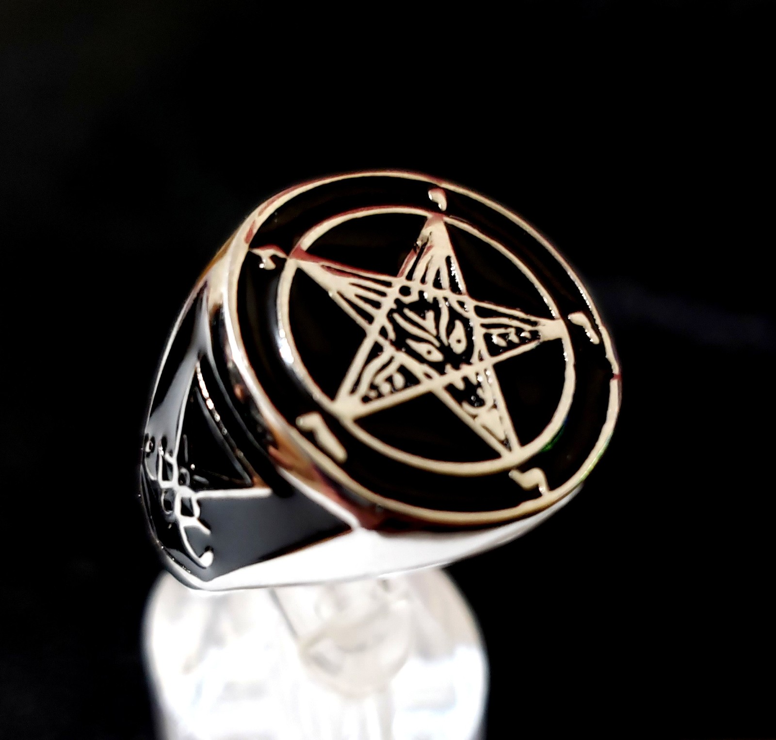 Sigil of Baphomet Ring Church of Satan goth punk occult alternative satanism