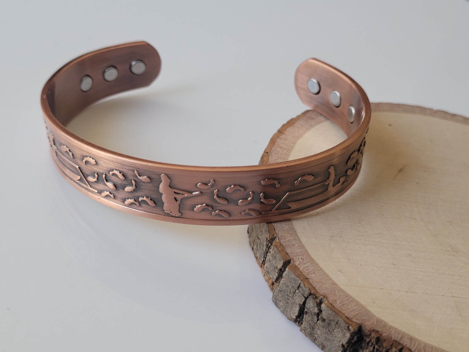 Pure Copper Magnetic Bracelet – Arthritis Pain Therapy Energy Cuff – Fisherman