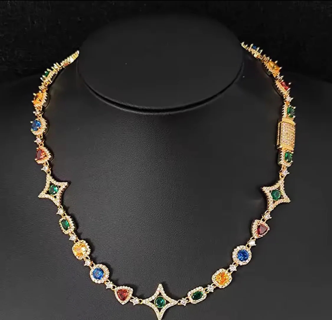 Multi coloured necklace 18inch
