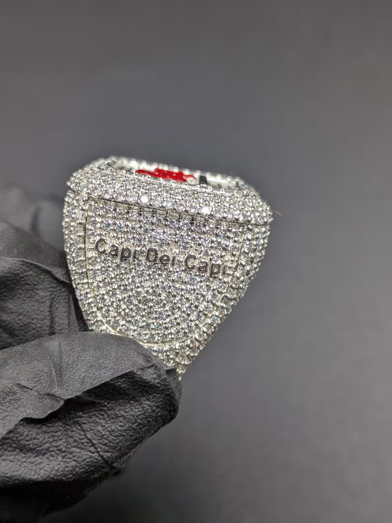 5TCW Round Lab Created Diamond Custom Name Personalized Ring 925 Sterling SIlver