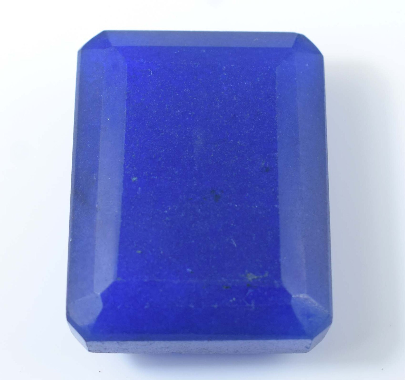 African Big Size Blue Sapphire Natural Emerald Cut Certified Gemstone KH12