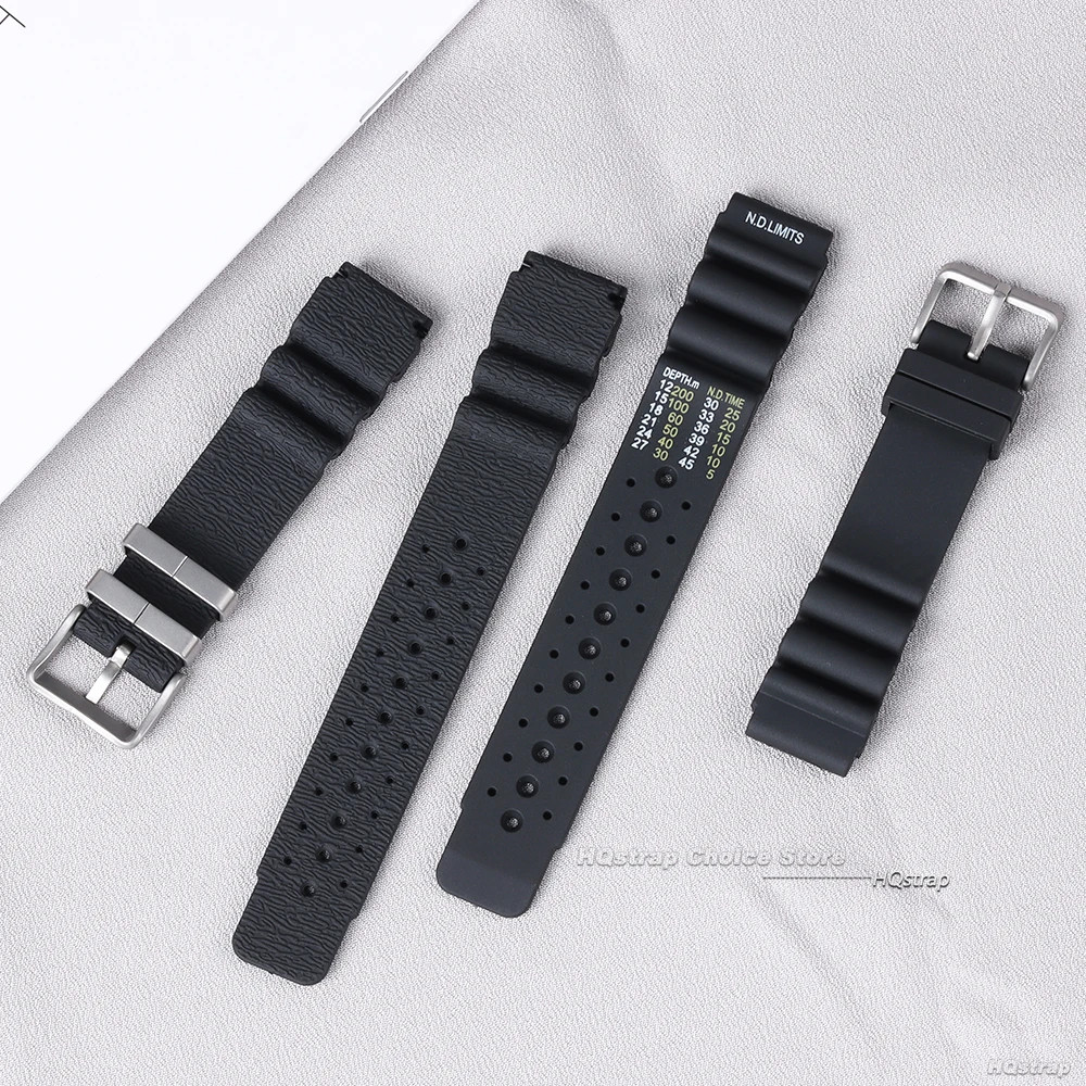 20mm 22mm 24mm Diver Silicone Watch Band Sport Strap for Seiko Casio