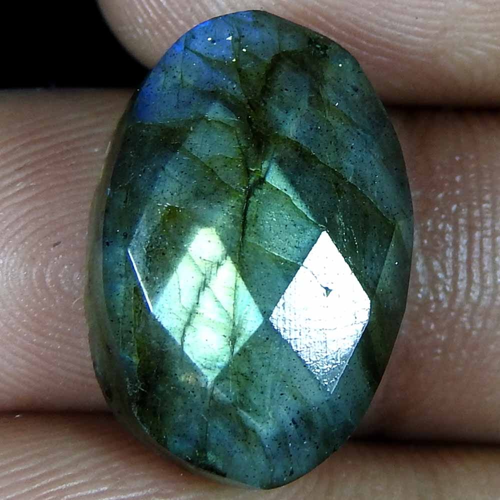13.55Cts100%Natural Blue Cut Power Labradorite Oval Cabochon Loose Gemstone