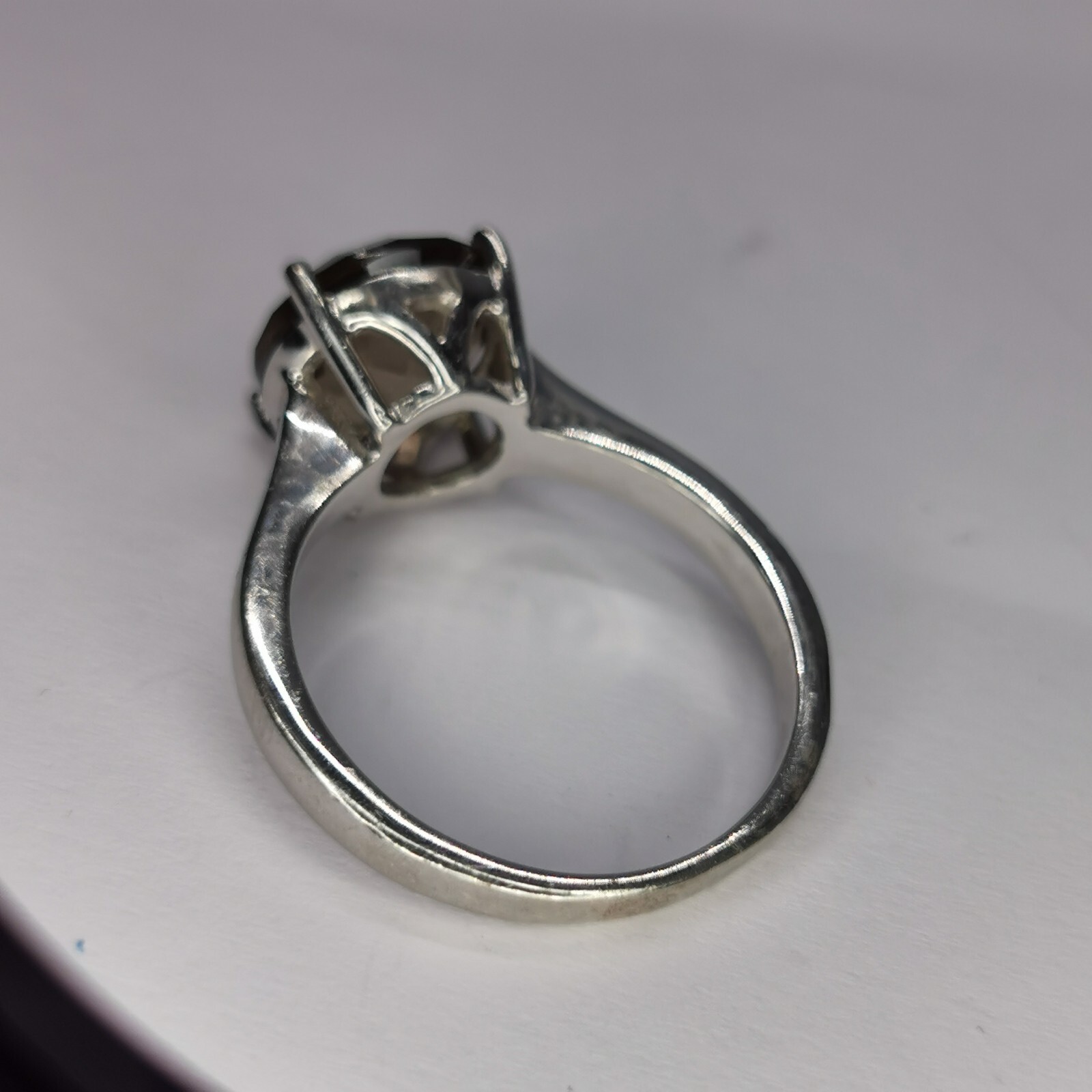 Gemporia/Gems TV Smokey Quartz Silver Ring Size P 1/2