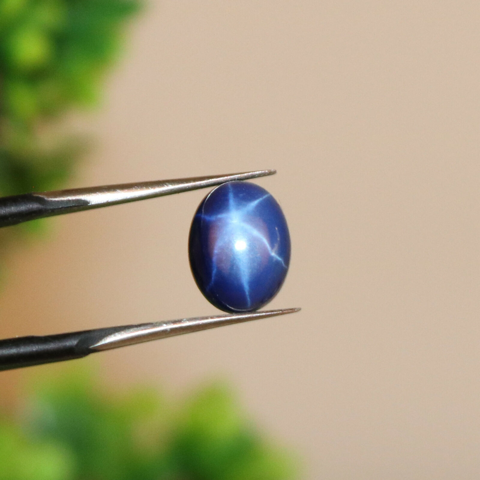Natural 6 Rays Blue Star Sapphire 4.5 Ct. Loose Stone For Jewelry Making STR-54