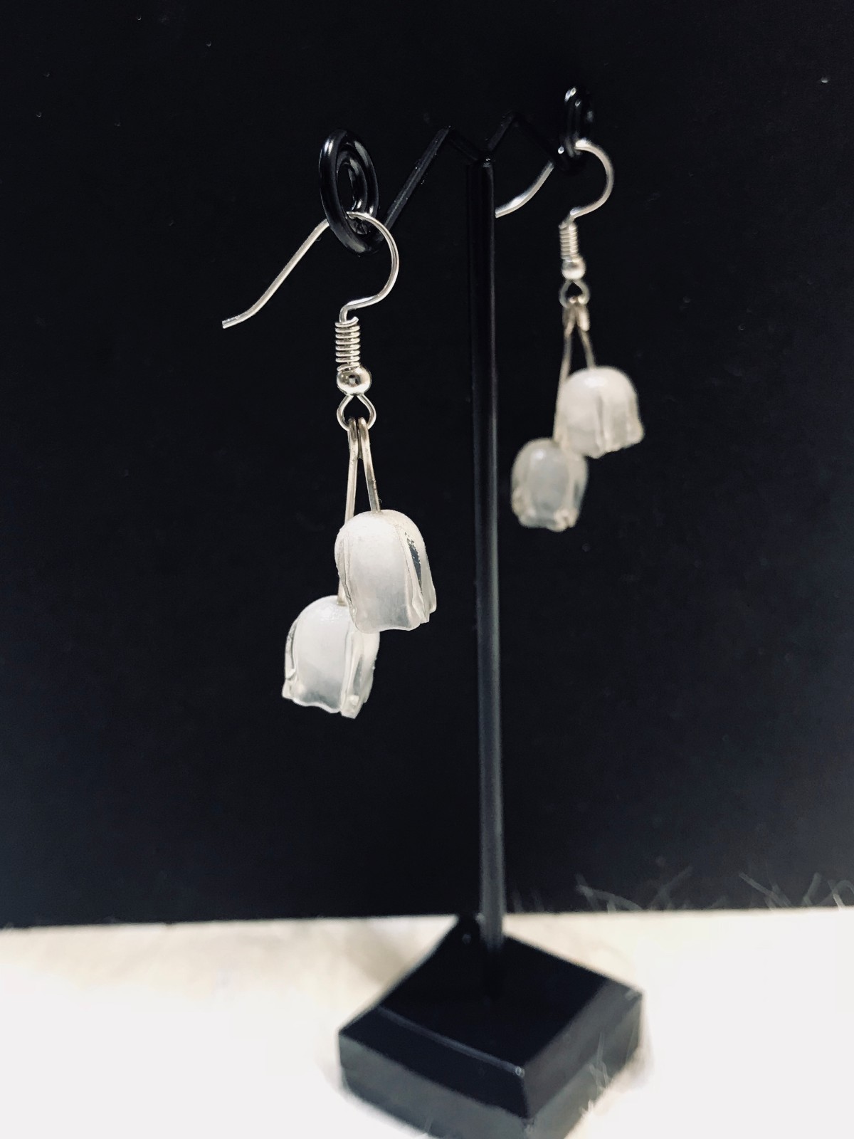 Made in the USA! Magik “Lily of the Valley ” Handmade 3d Shrinky Dinks Earring