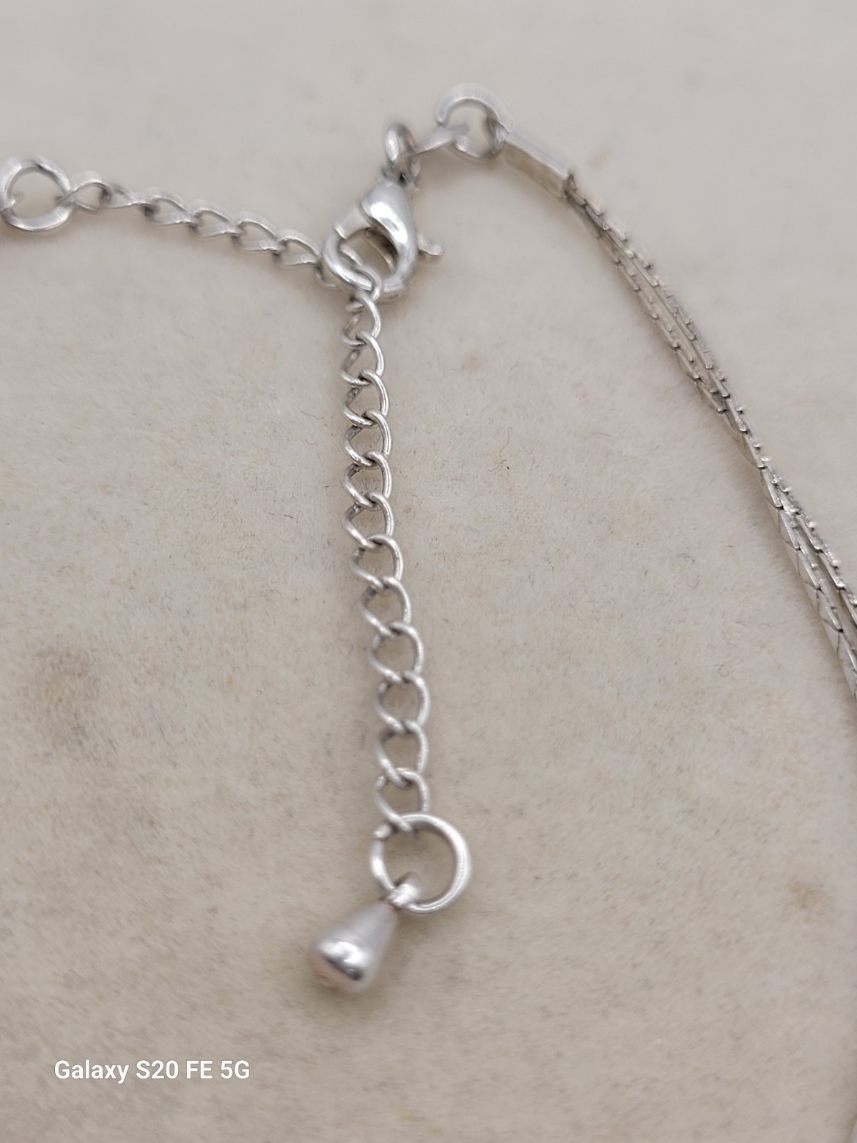 Vintage Sterling Liquid Silver Double Strand Beaded Ankle Bracelet Adjustable