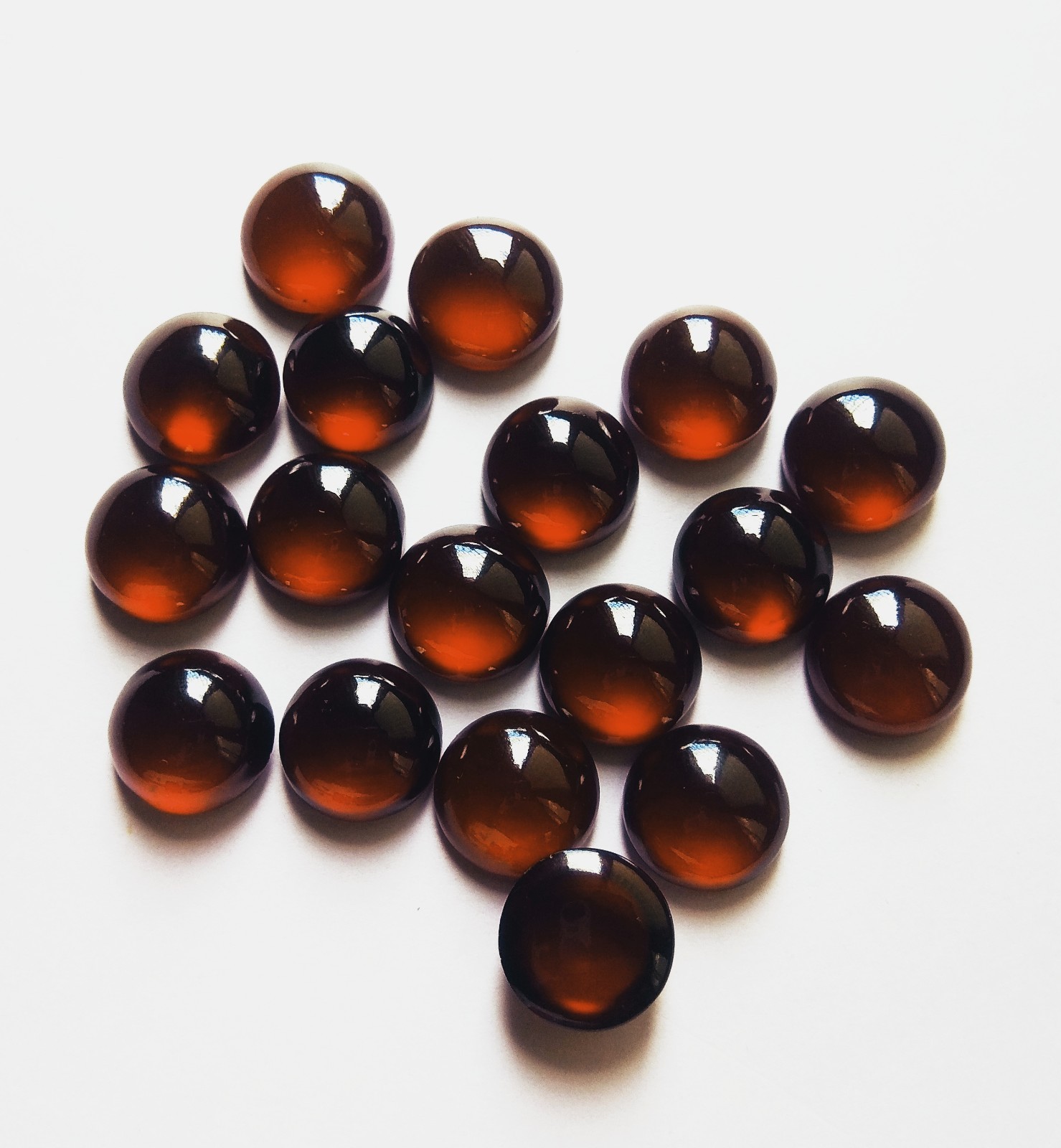 8 MM AAA Hessonite Garnet loose cabochons Gemstone Red Color natural Hessonite
