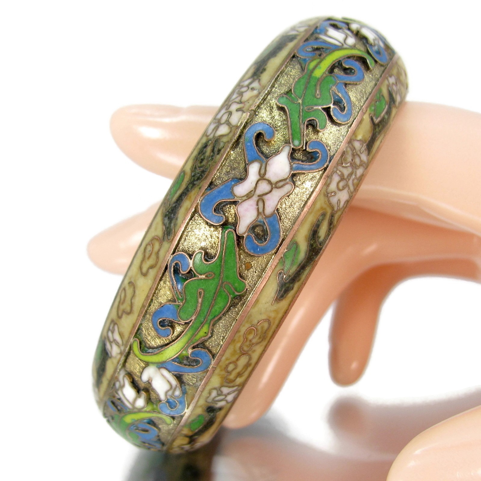 Vintage Chinese Export Cloisonne Enamel Bangle Vintage Bracelet