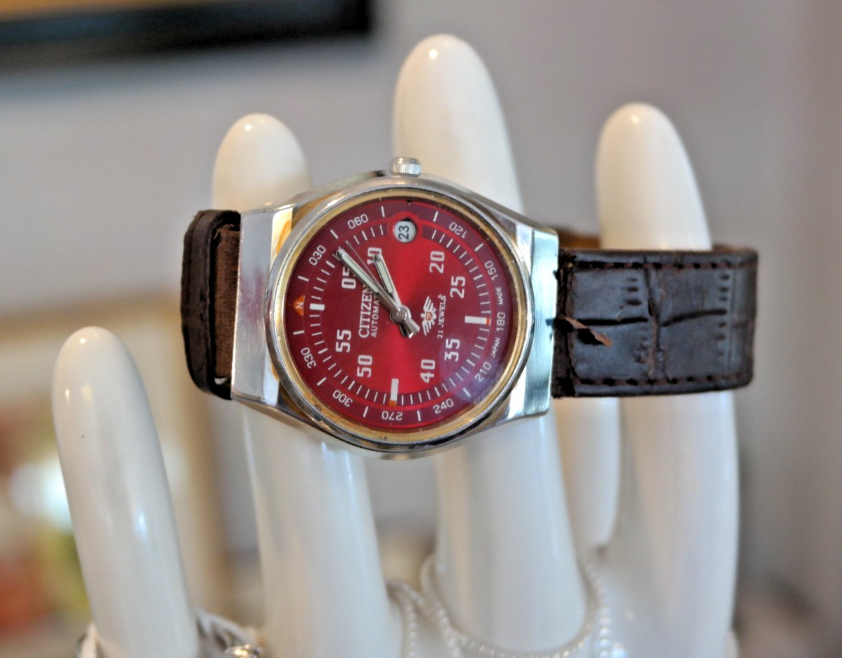 Colorful Citizens New Master Mens Wristwatch – – Automatic 21J, Compass Indices