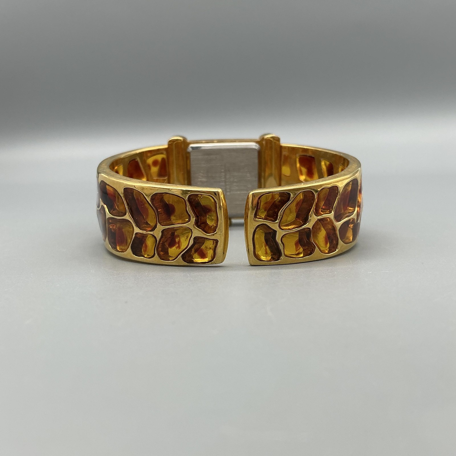 Joan Rivers Womens Watch 24mm Gold Dial Faux Tortoise Resin Bangle New Battery