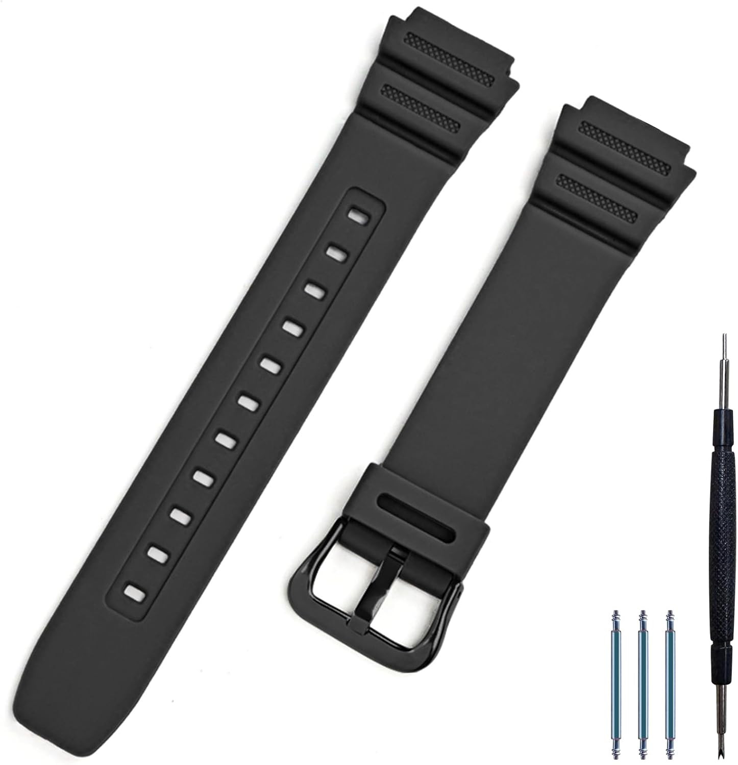 Natural Resin Replacement Watch Band Compatible with Casio W218H W-219H AE1200WH