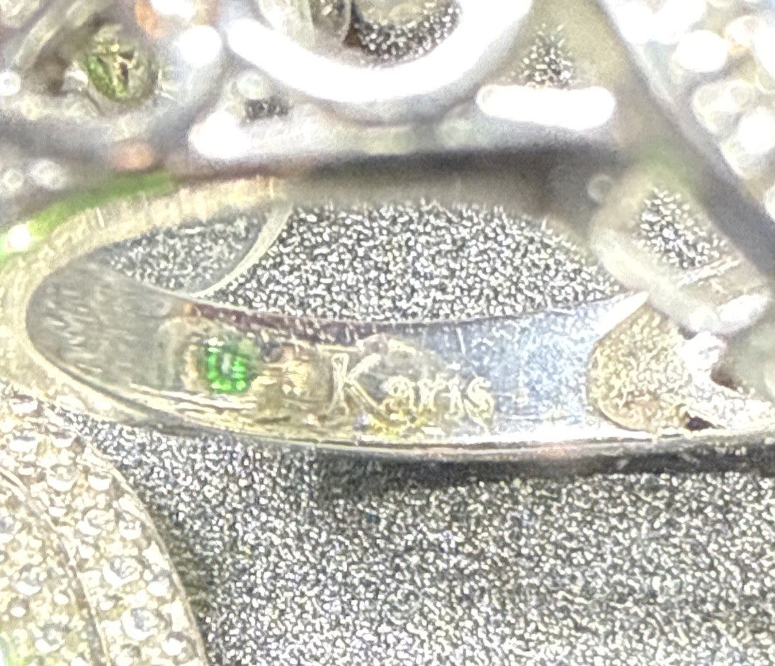 Womens Ring Green Stones Ring And Earrings STS Karis Size A Little Over 5