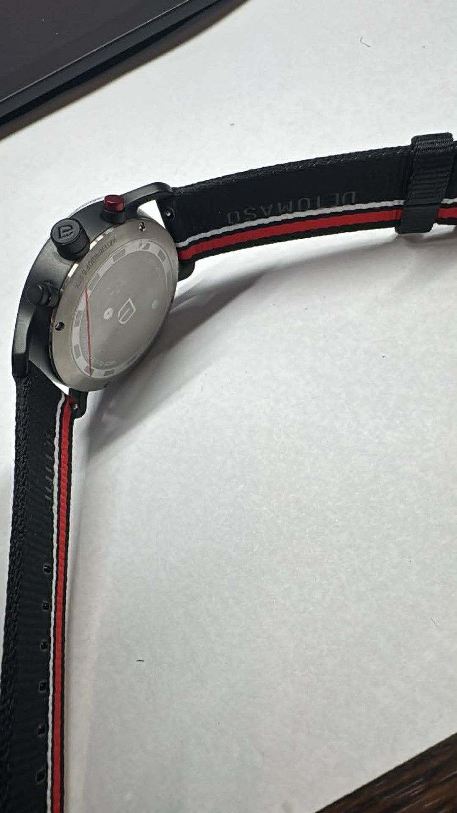 NEW Mens SS 42MM Detomaso SORPASSO watch Chronograph Carbon FIBER Edition (A40)