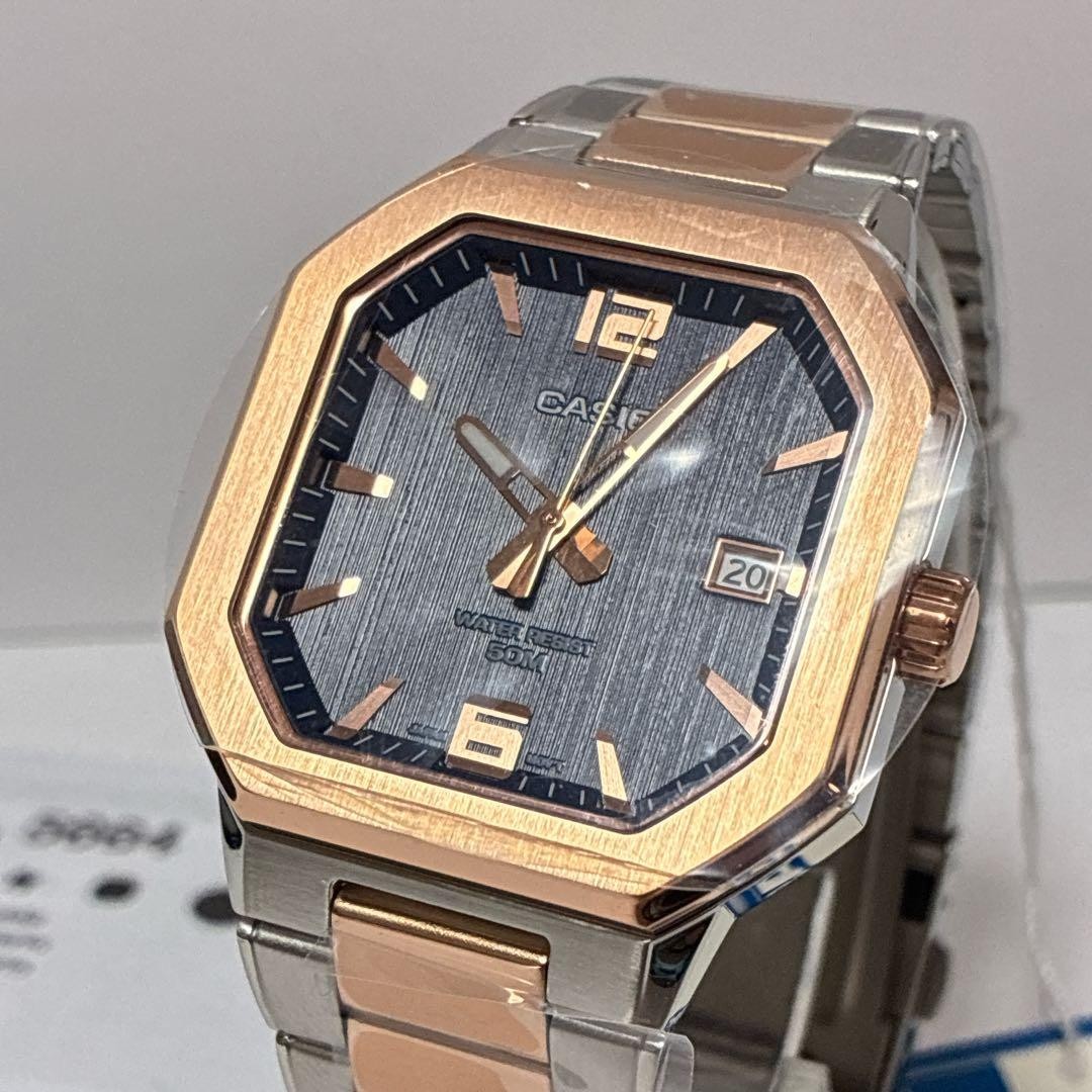 Rare CASIO watch MTP B195RG Rose Gold Navy