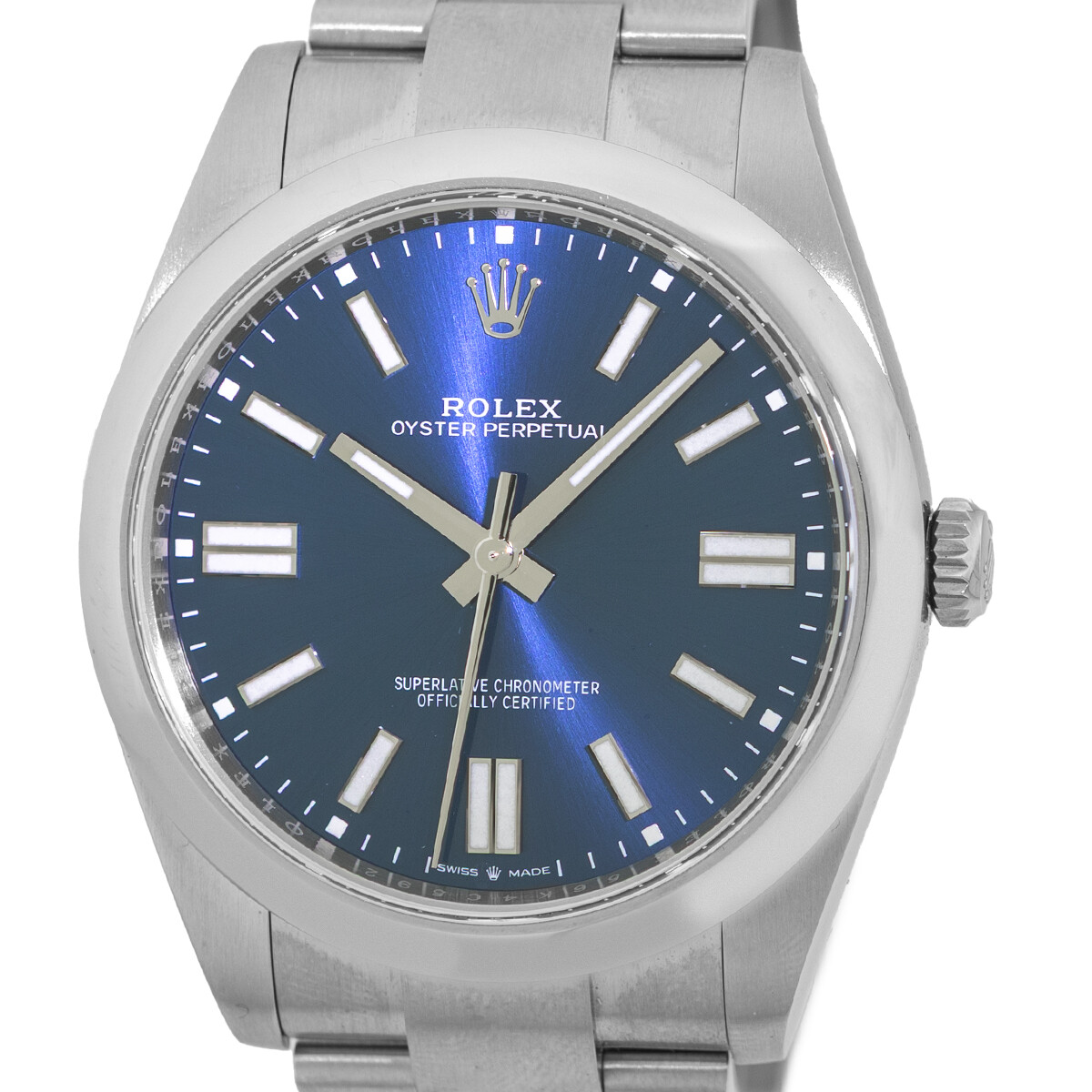 ROLEX Stainless Steel 41mm Oyster Perpetual Blue 124300 UNWORN 2025 Box Warranty