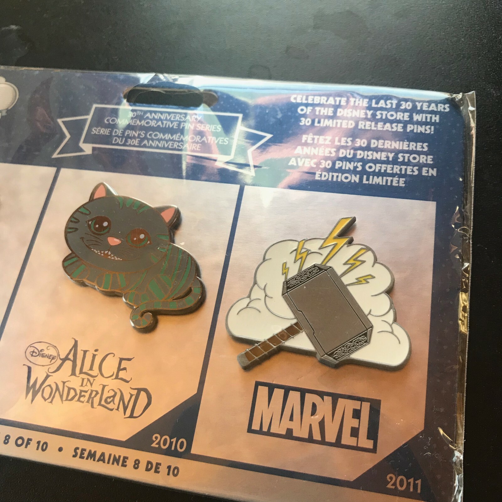 Disney Store 30th Anniversary Week 8 Up ALICE IN WONDERLAND Marvel Lapel or Hat