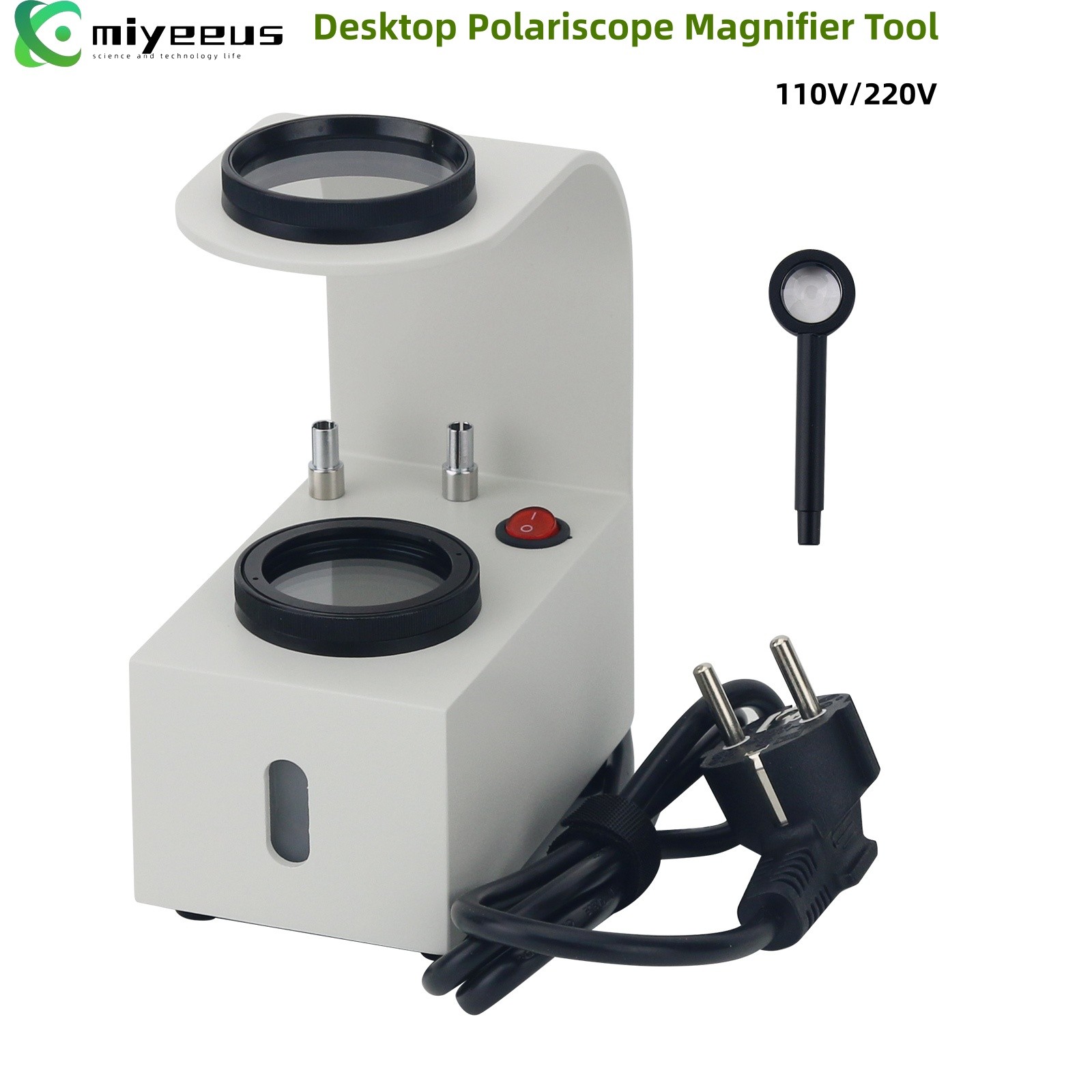 Desktop Polariscope 110V/220V Magnifier Tool with Rotatable Objective Table my2