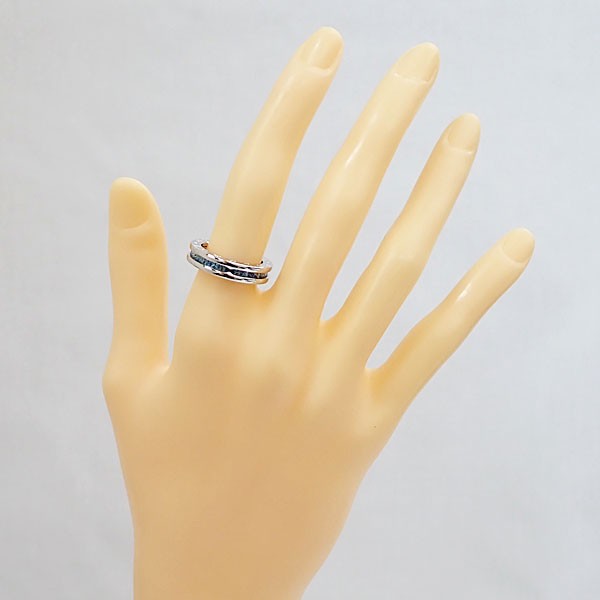 BVLGARI Topaz ring Be zero one K18 white gold #52 1 band Bzero1 Used 908417